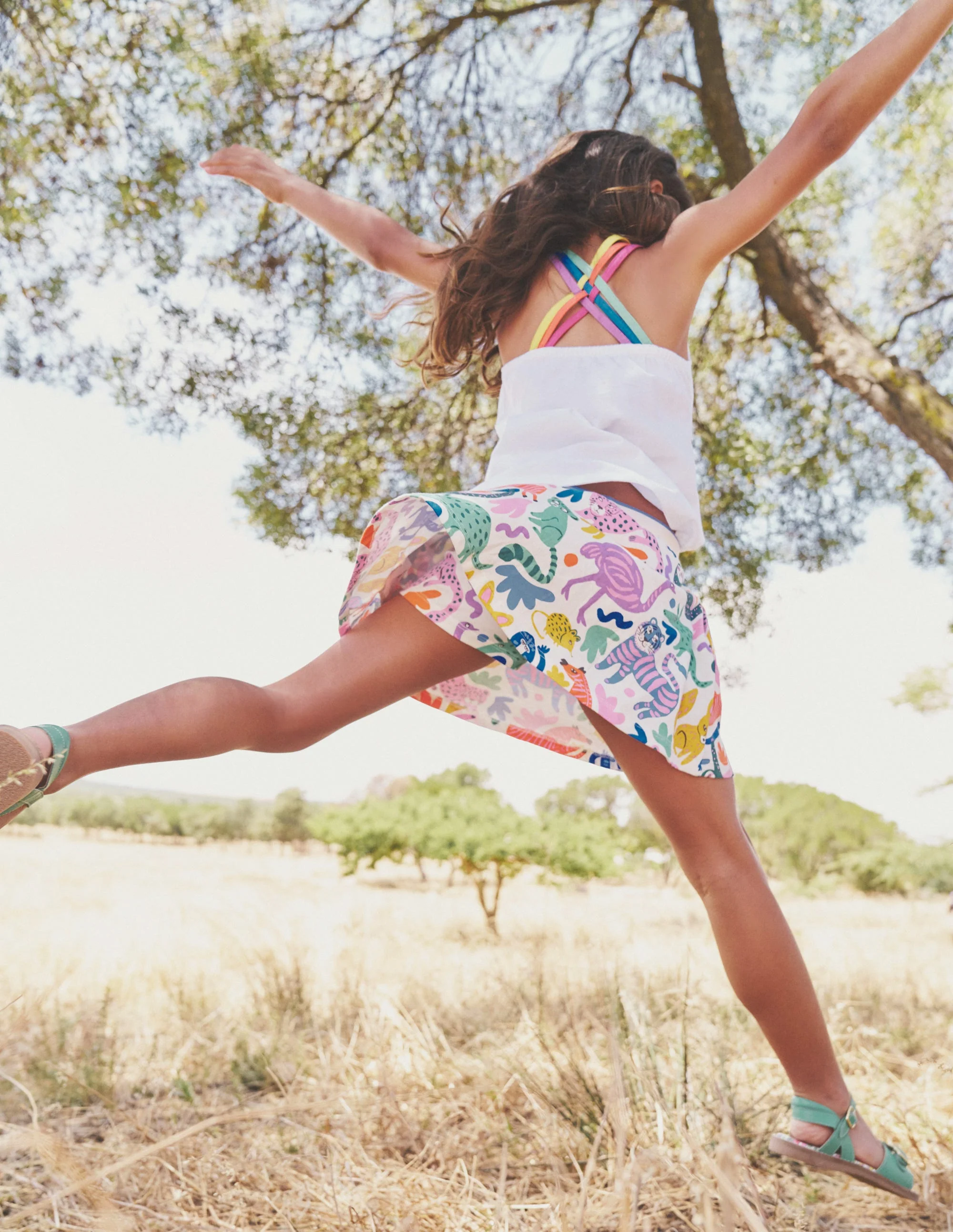 Printed Jersey Skort-Multi Geo Clouds - Image 5