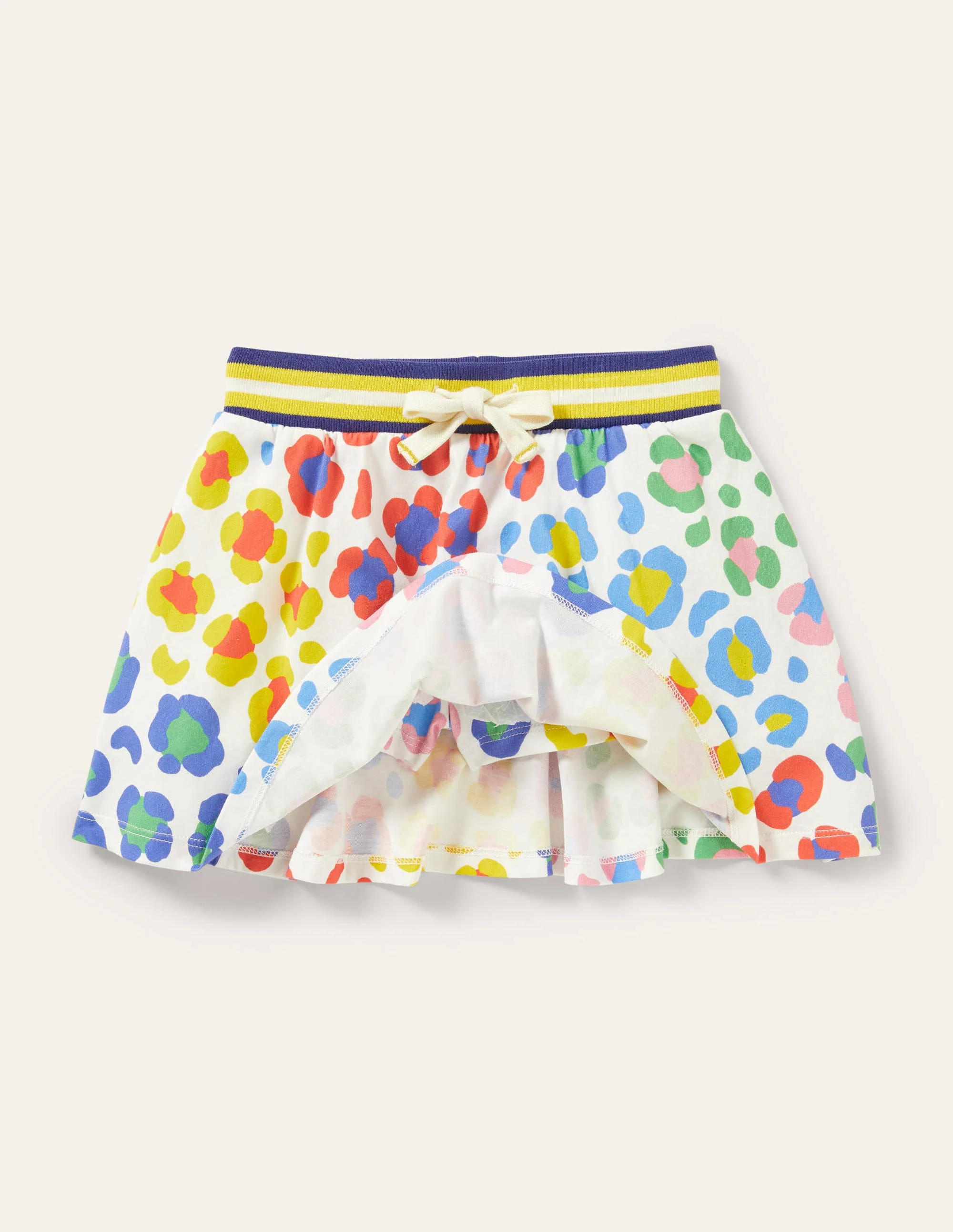 Printed Jersey Skort-Multi Medium Leopard - Image 4