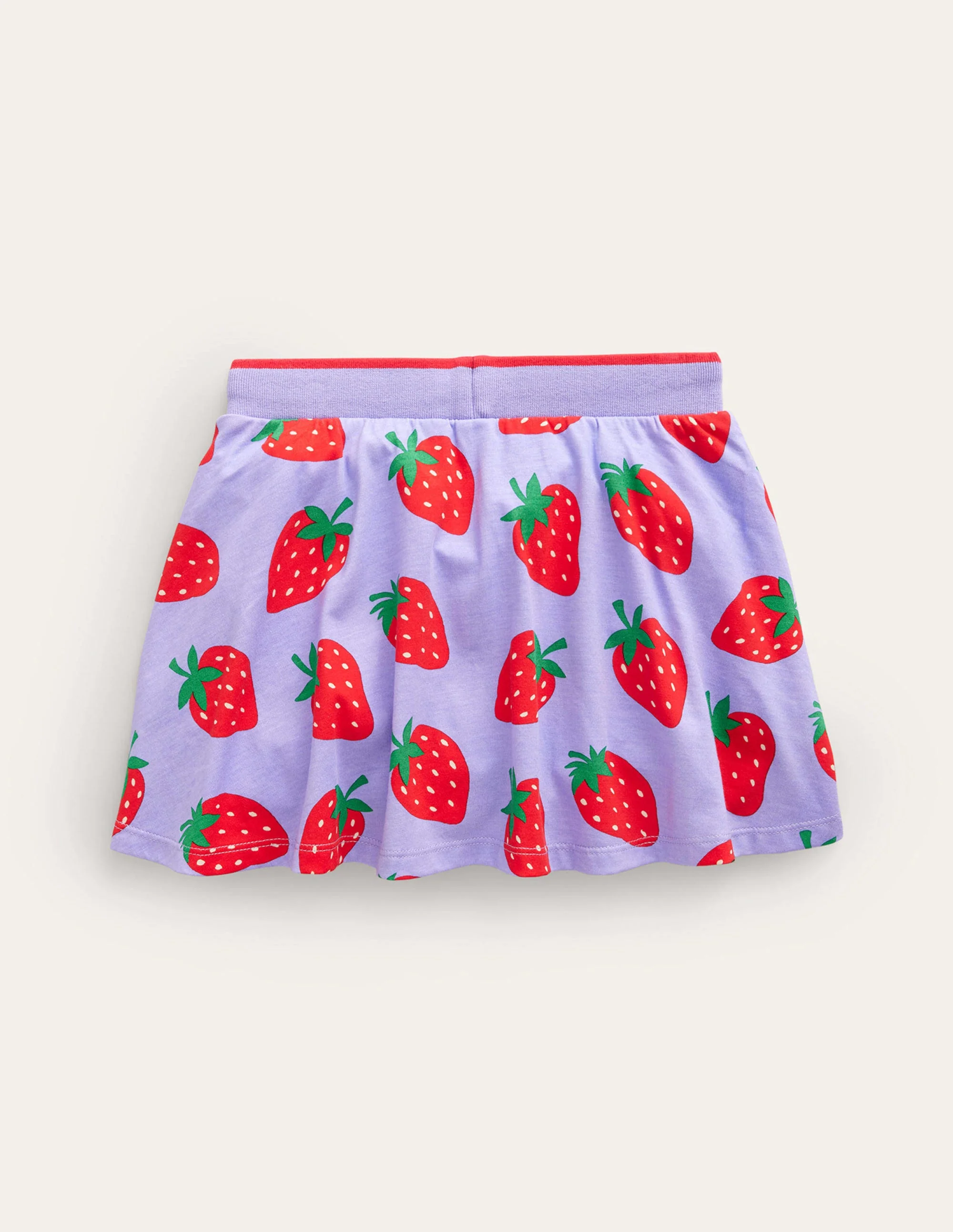 Printed Jersey Skort-Parma Violet Strawberries - Image 2