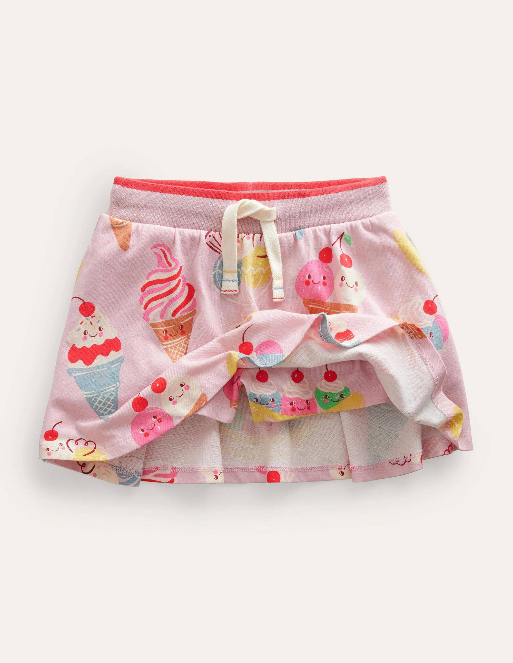 Printed Jersey Skort-Pink Ice Creams - Image 4