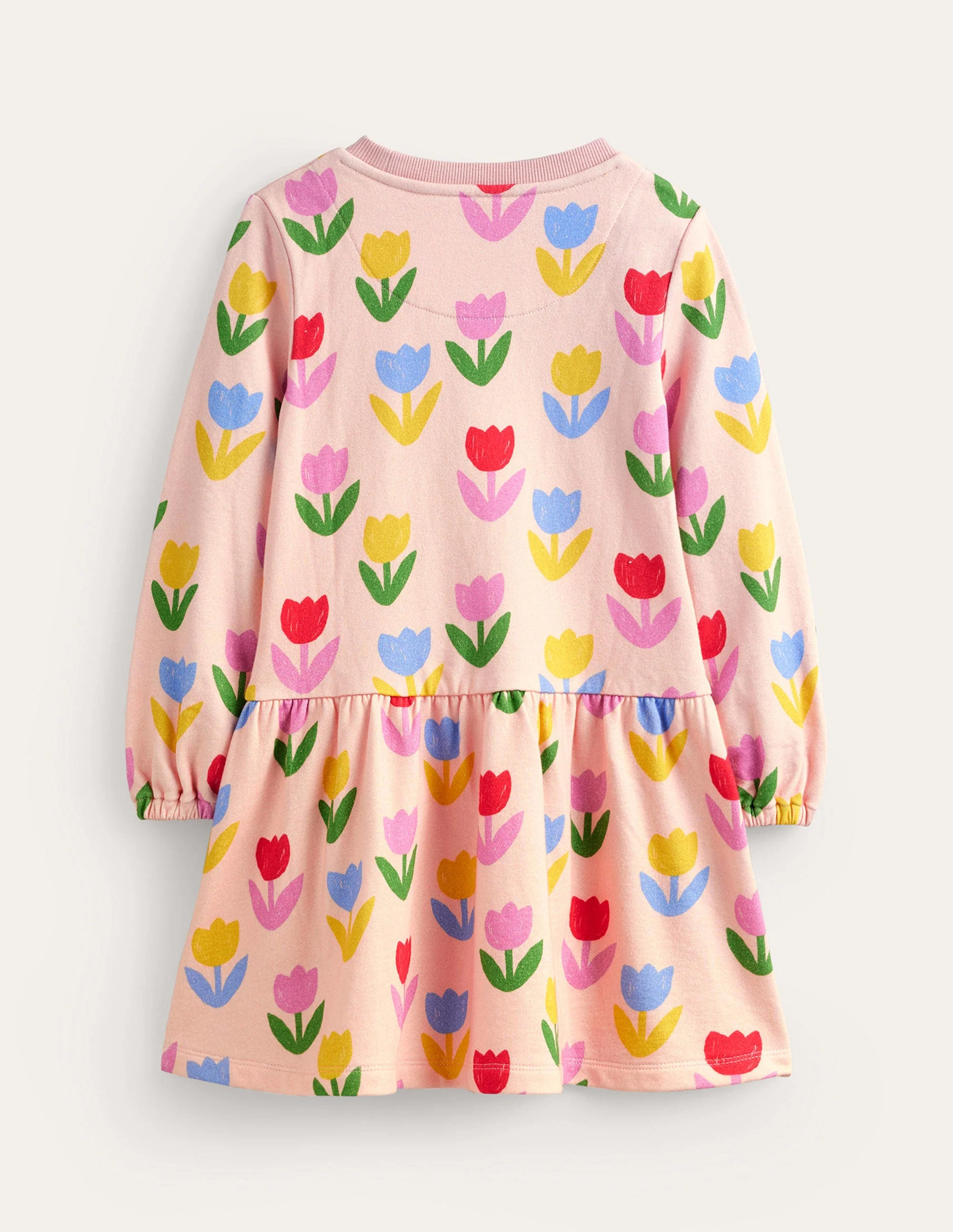 Printed Sweatshirt Dress-Provence Dusty Pink Tulips - Image 2
