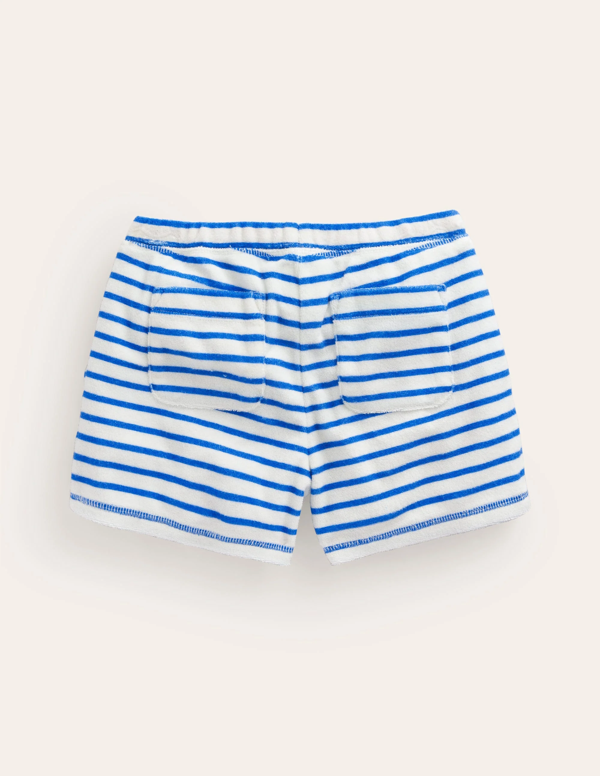 Printed Towelling Shorts-Sapphire Blue/Vanilla Pod - Image 2