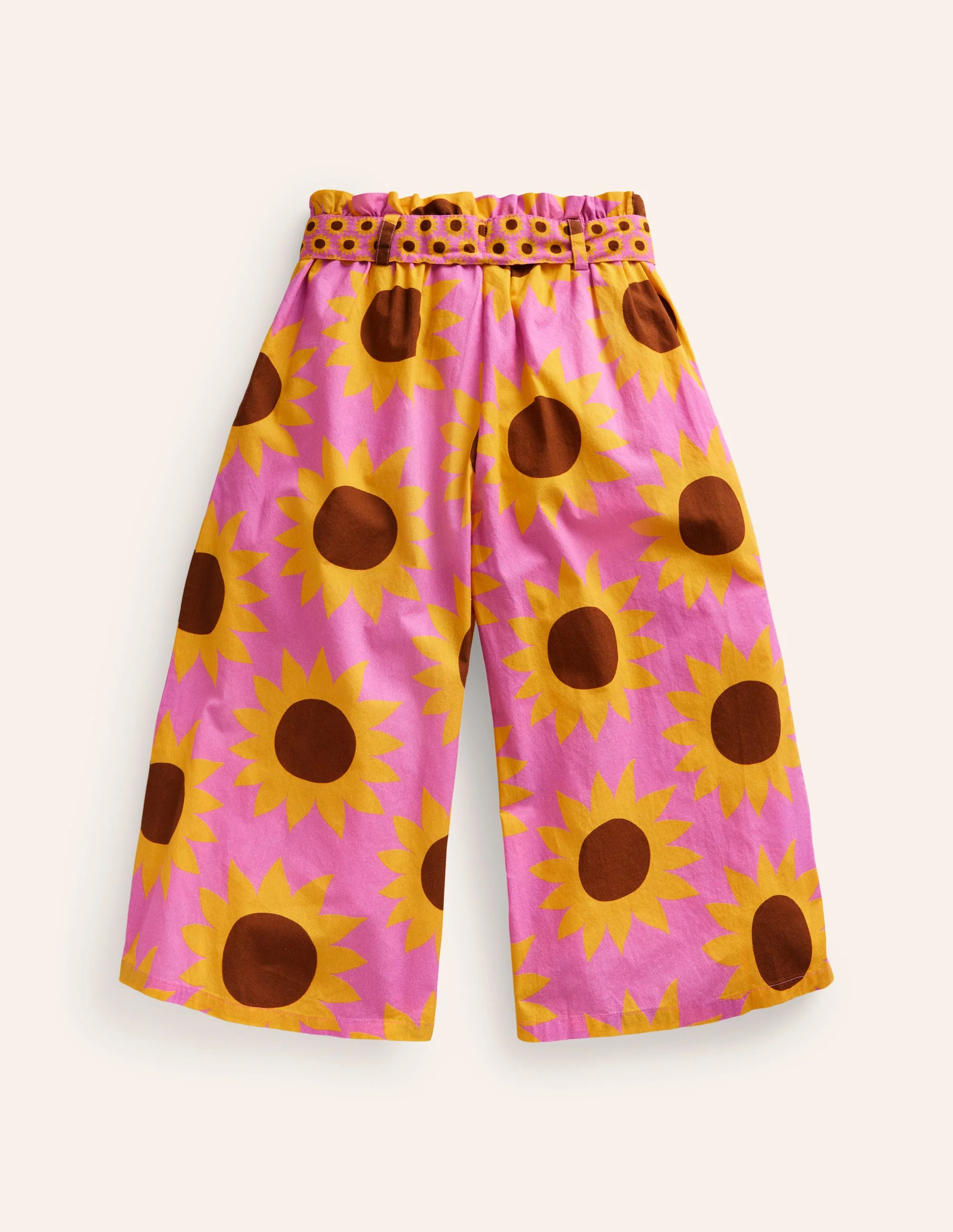 Printed Wide Leg Pants-Pink Sunflower Geo - Image 2