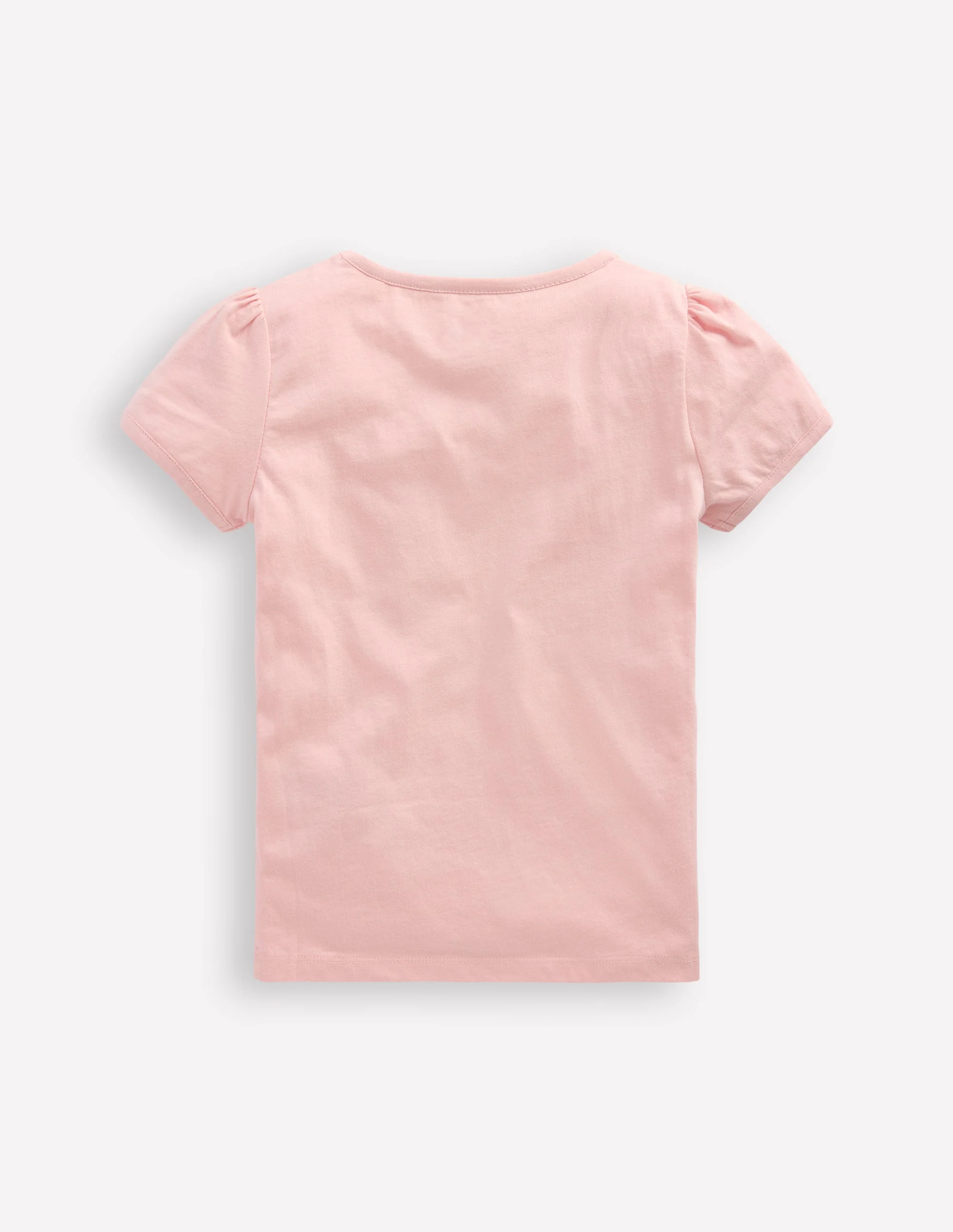 Puff Sleeve Applique Top-Chalk Pink Lemonade Bunny - Image 2
