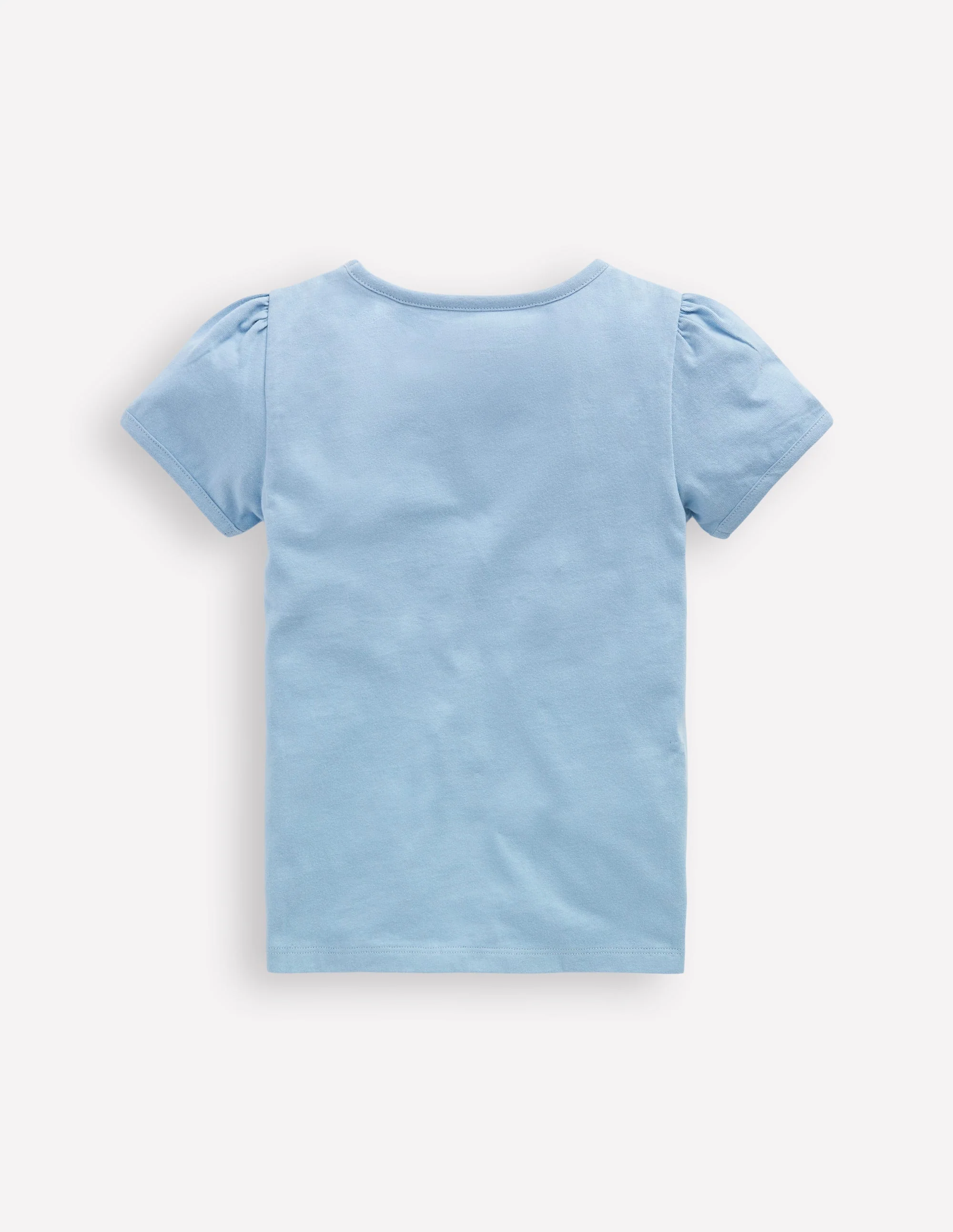 Puff Sleeve Applique Top-Glacier Blue Unicorns - Image 2