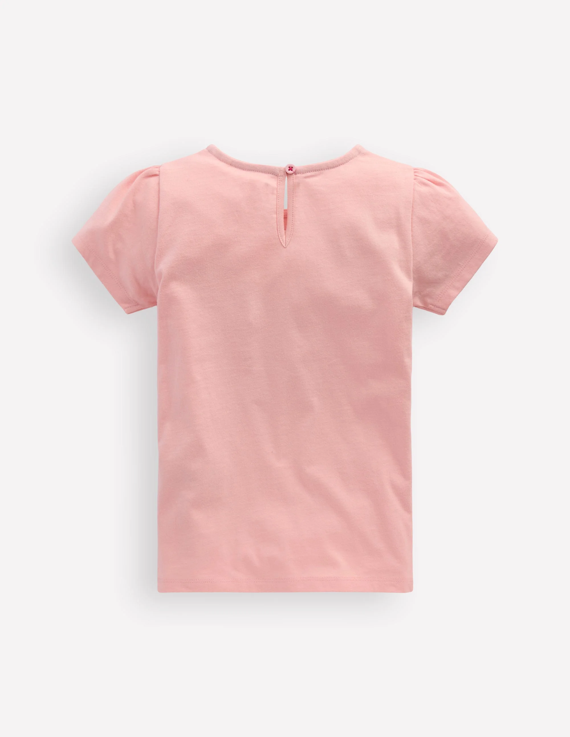 Puff Sleeve Superstitch Top-Chalk Pink Hearts - Image 2