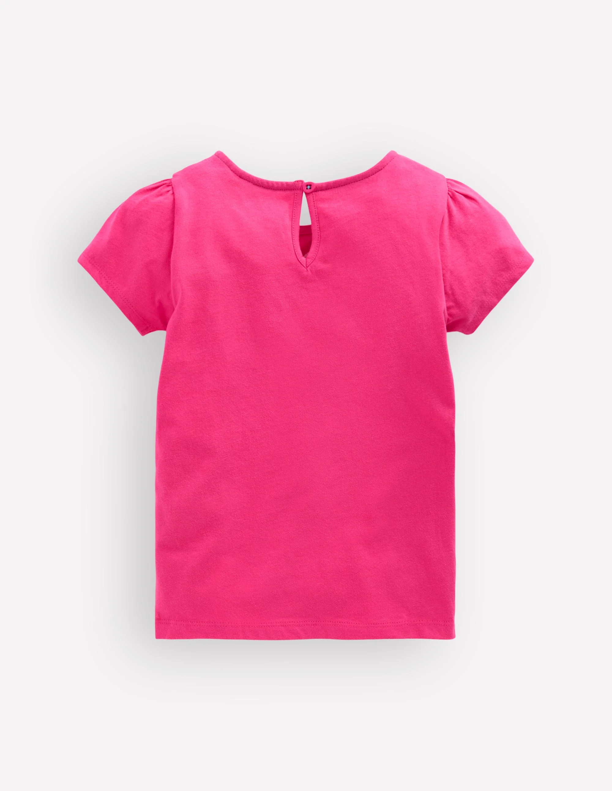 Puff Sleeve Superstitch Top-Raspberry Pink Leopard - Image 2