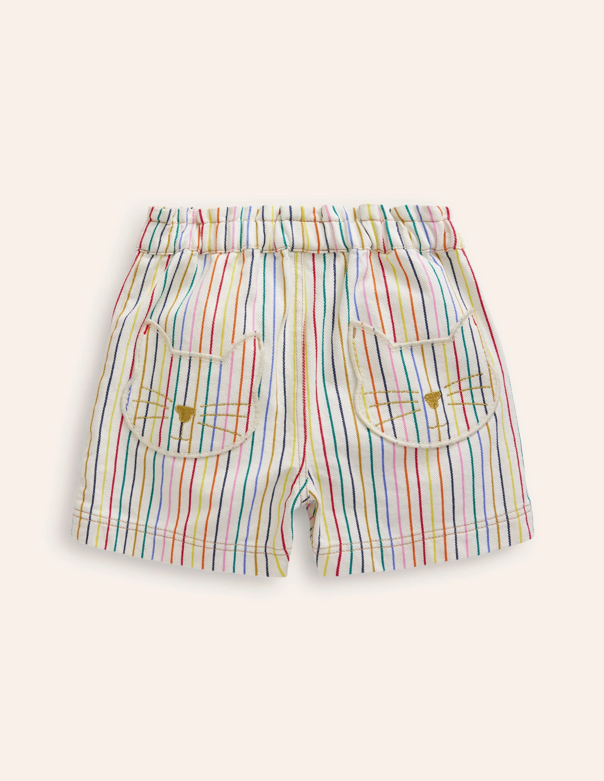 Pull-on Shorts-Ivory Multi Stripe - Image 2