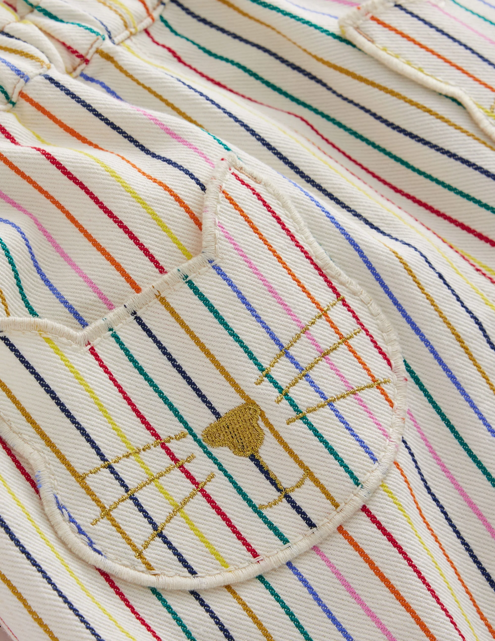 Pull-on Shorts-Ivory Multi Stripe - Image 3