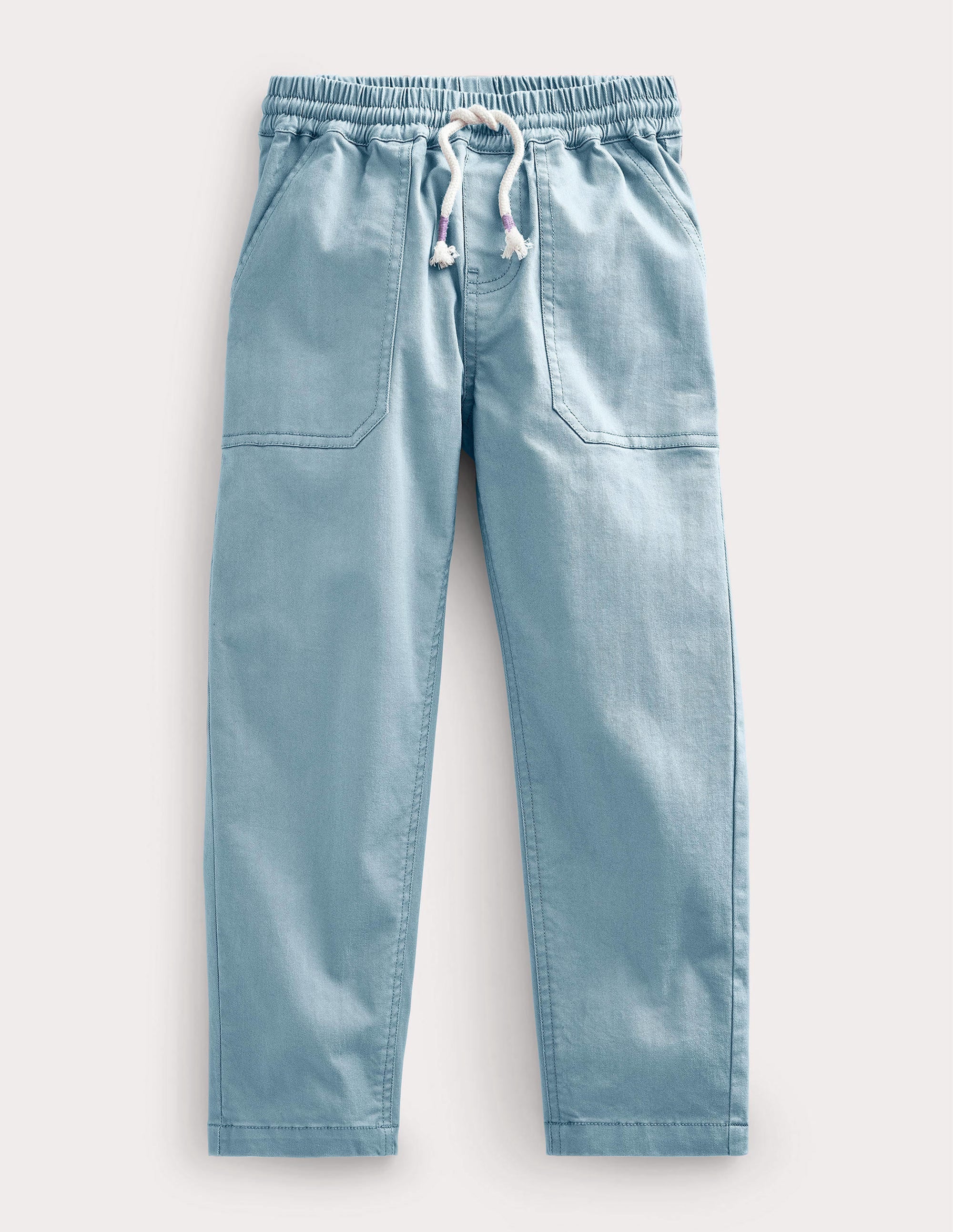 Pull-On Twill Pants-Soft Bluebell