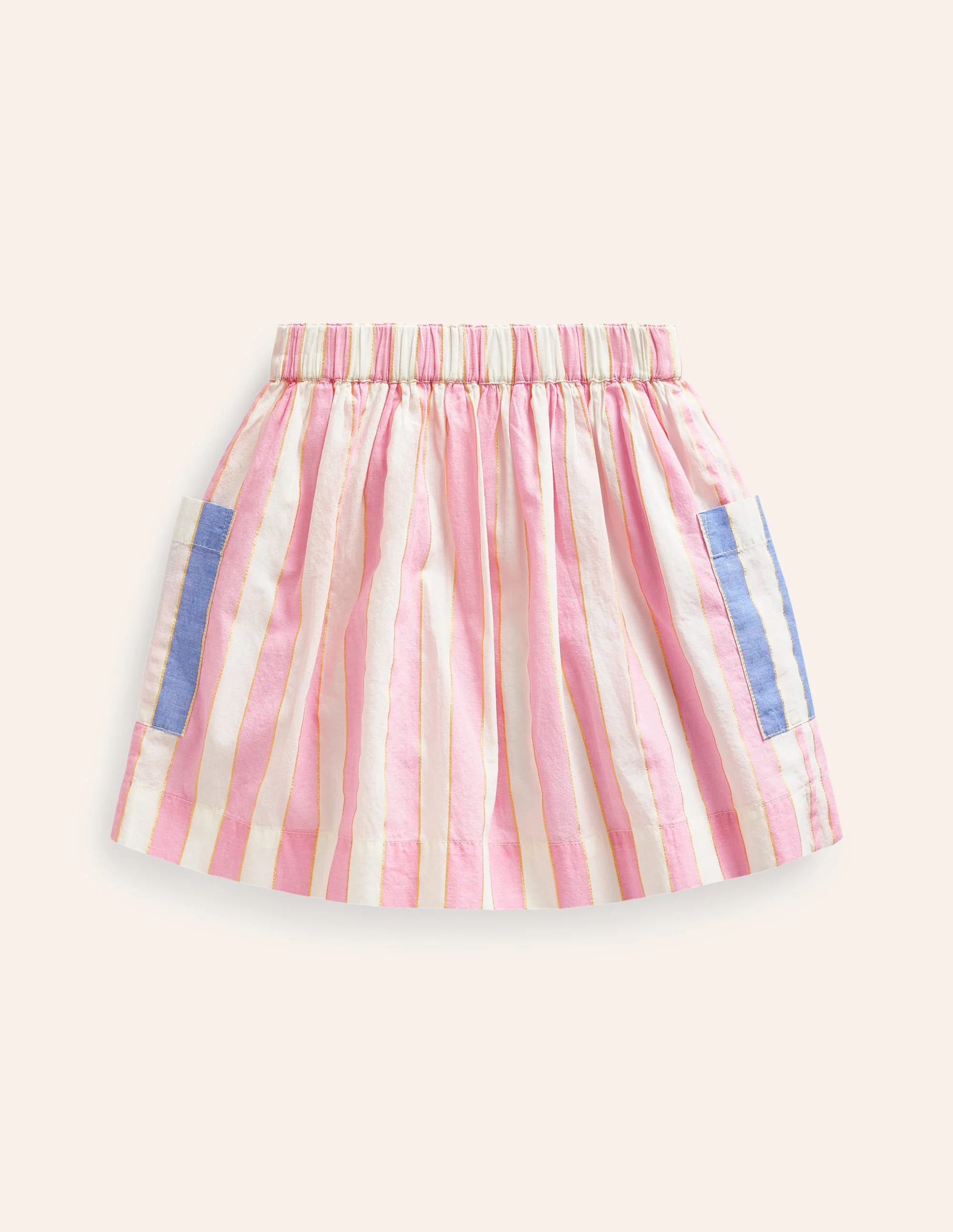 Pull On Twirly Skirt-Pink Lurex Stripe - Image 2