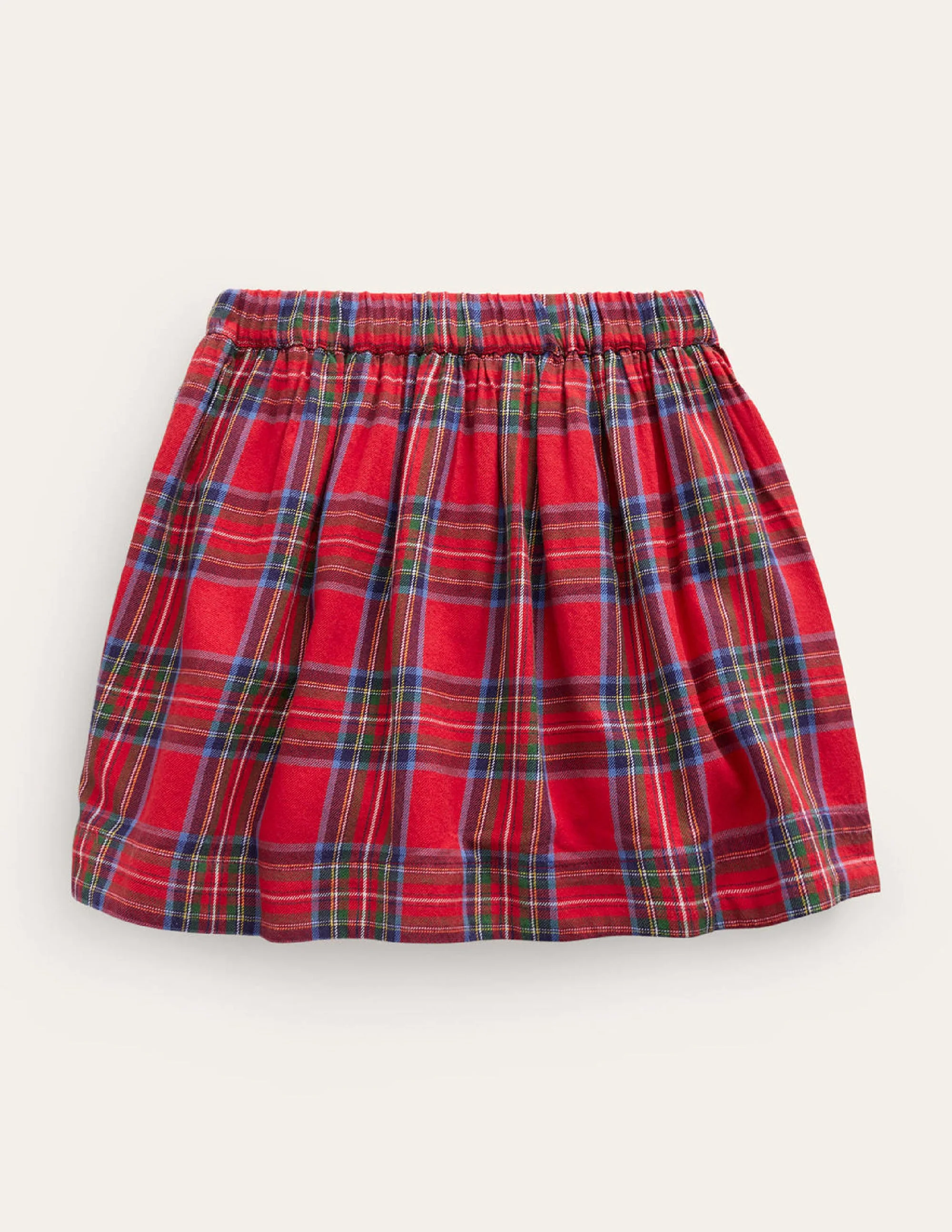 Pull On Twirly Skirt-Red / Blue Check - Image 2