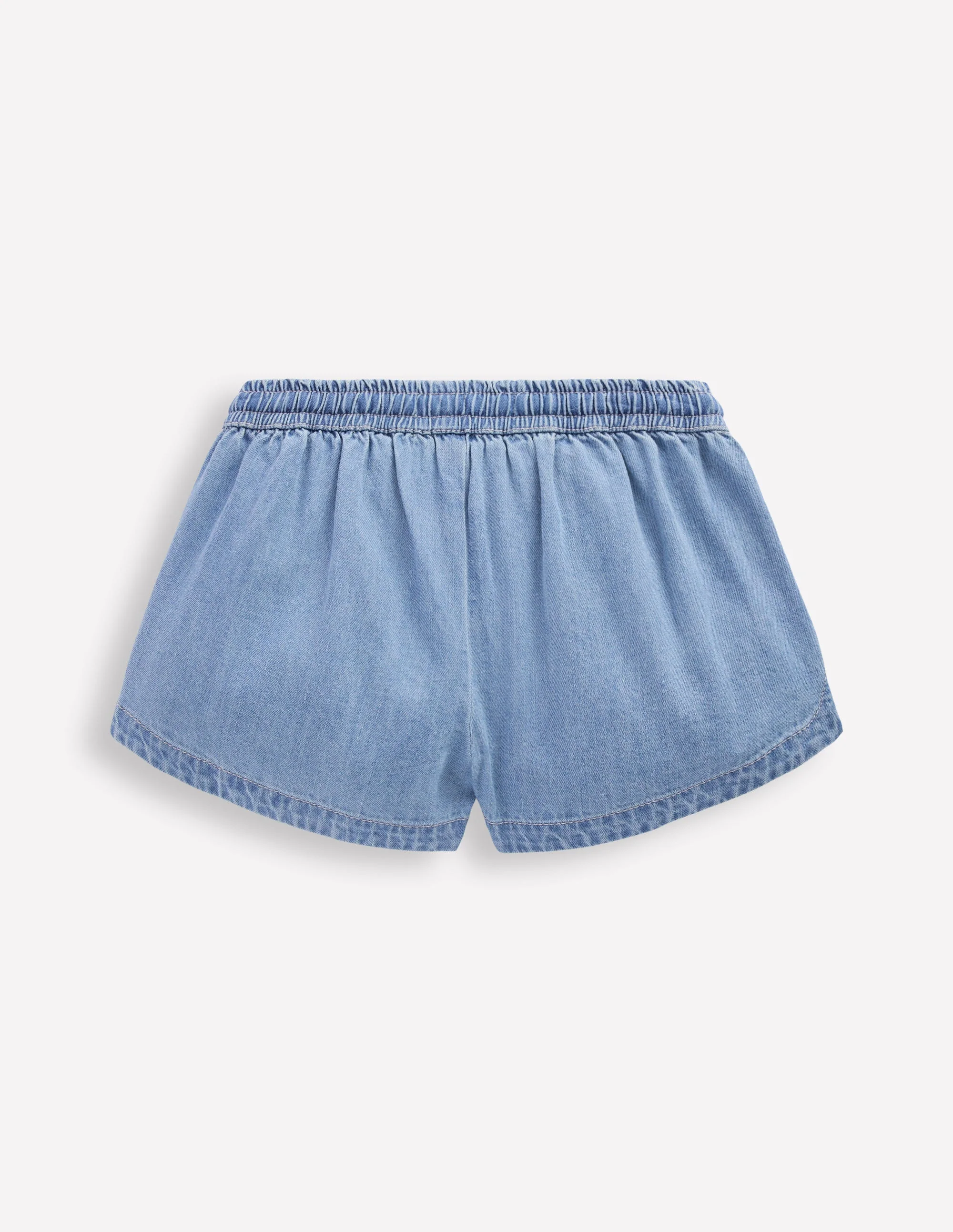 Pull-on Woven Shorts-Chambray - Image 2