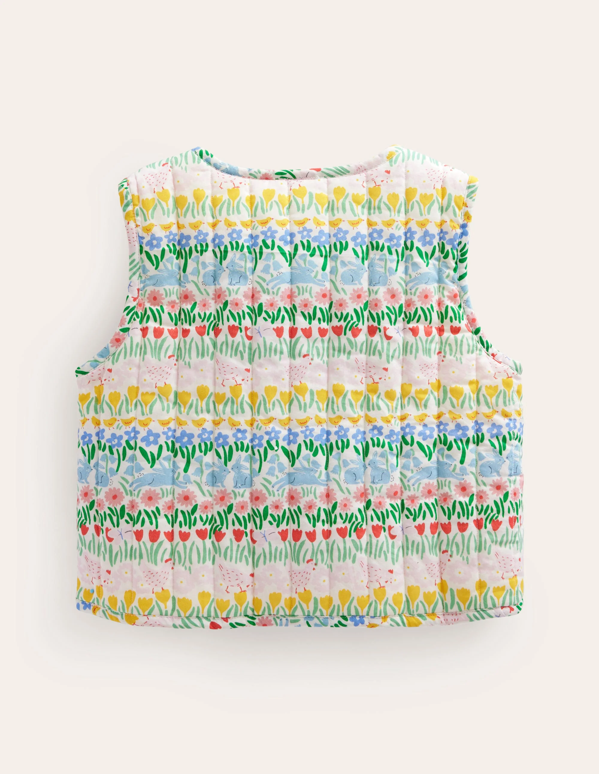 Quilted Gilet-Multi Spring Stripe - Image 2