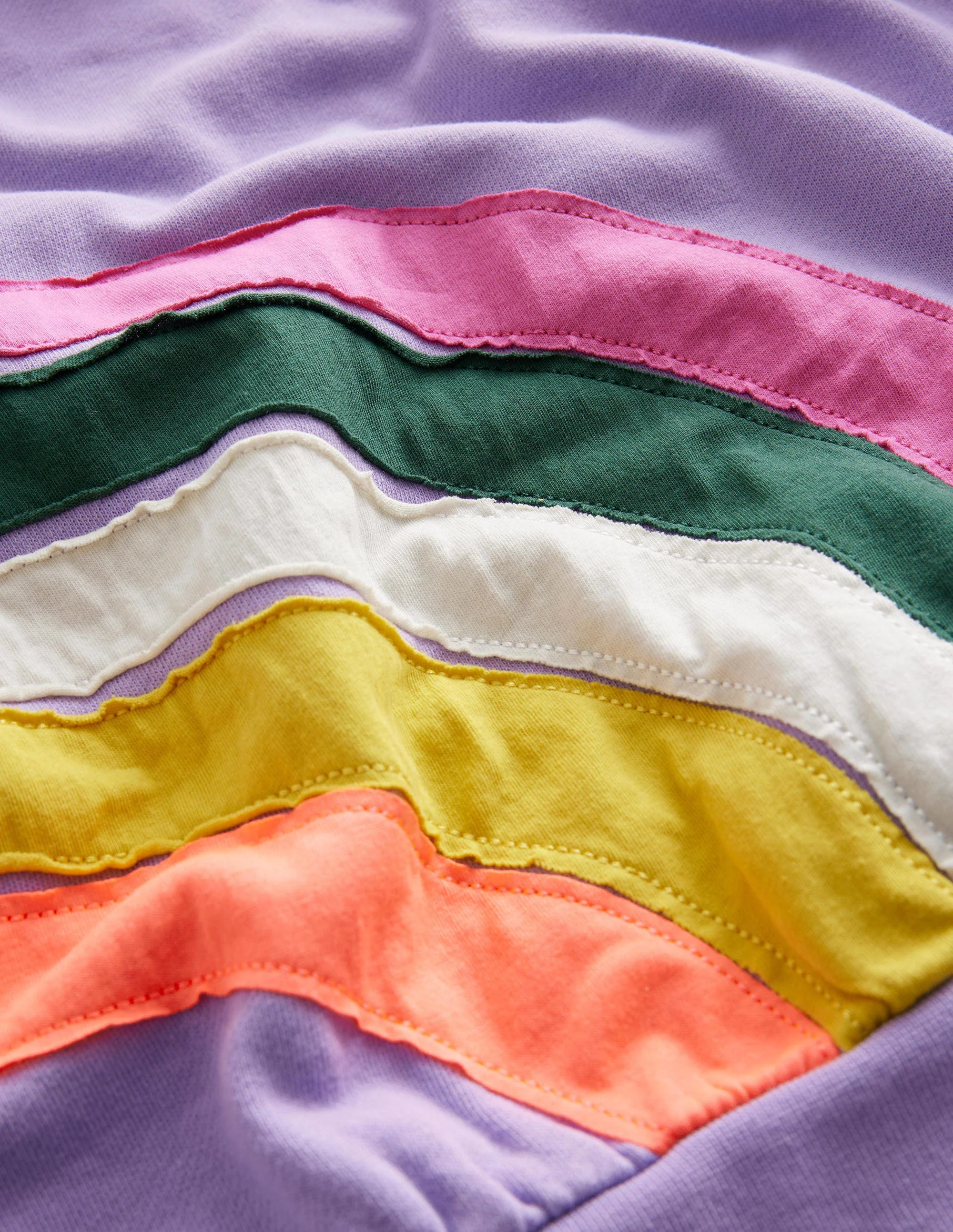 Rainbow Applique Sweat-Lavender - Image 3
