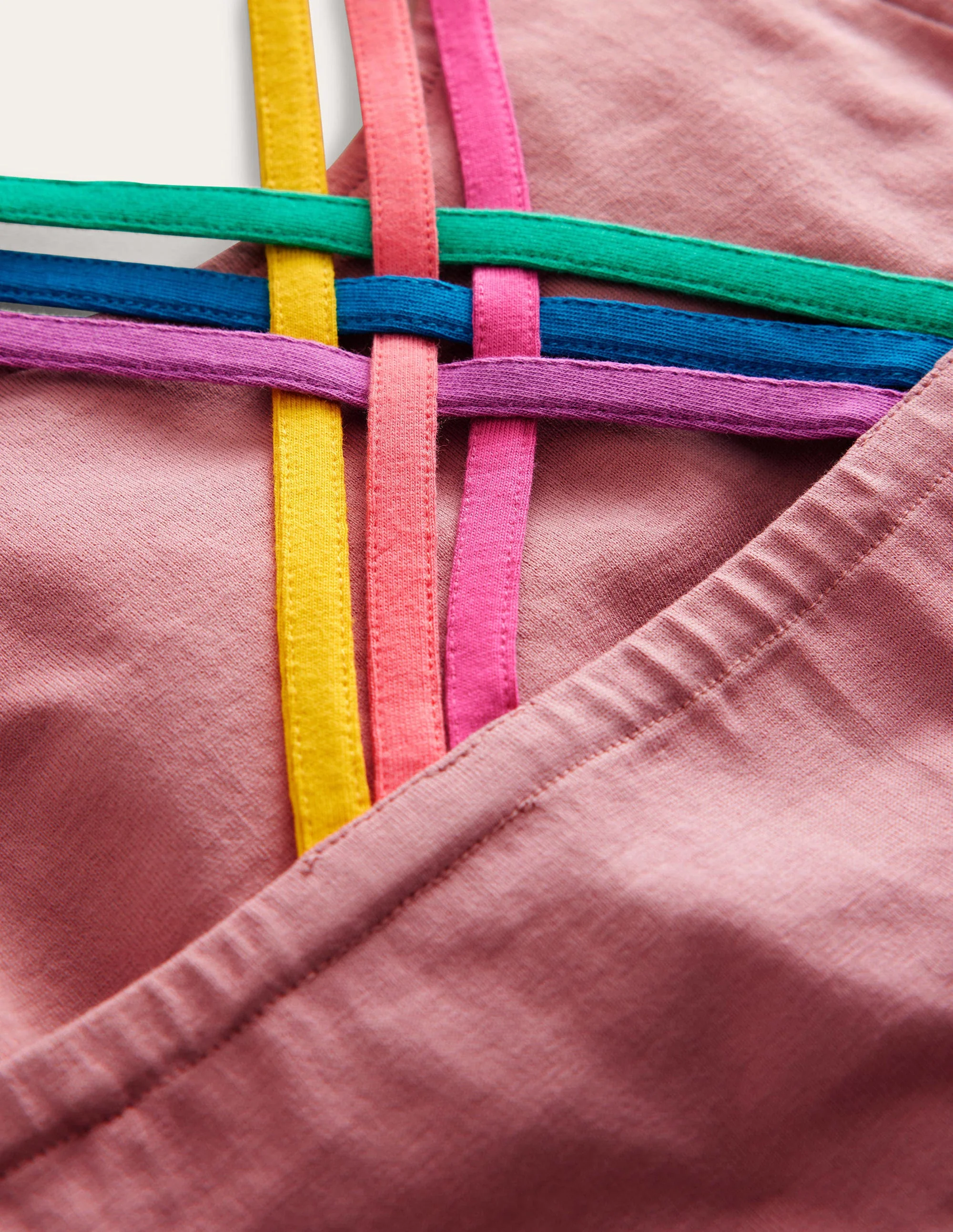Rainbow Cross-Back Tank-Almond Pink - Image 3