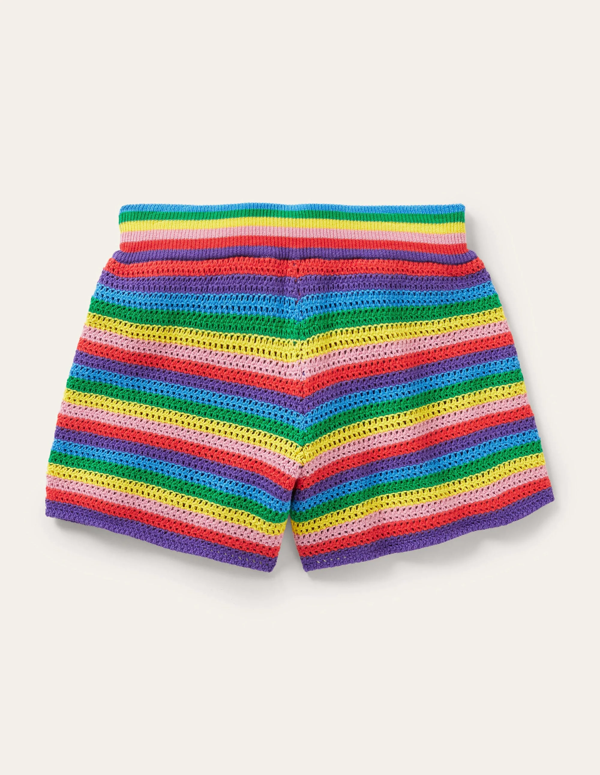Rainbow Knitted Shorts-Multi Rainbow - Image 2