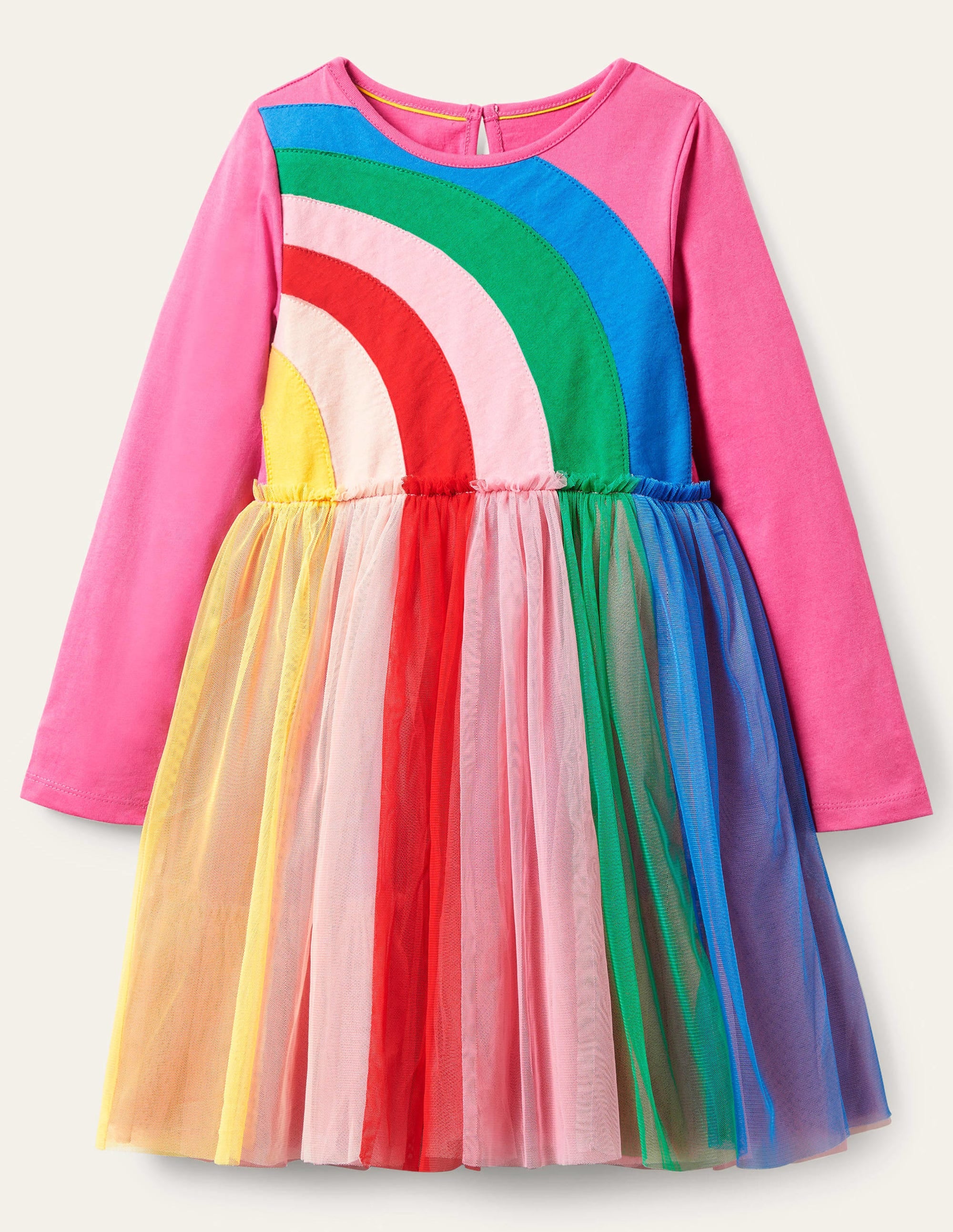 Rainbow Tulle Dress-Tickled Pink Rainbow