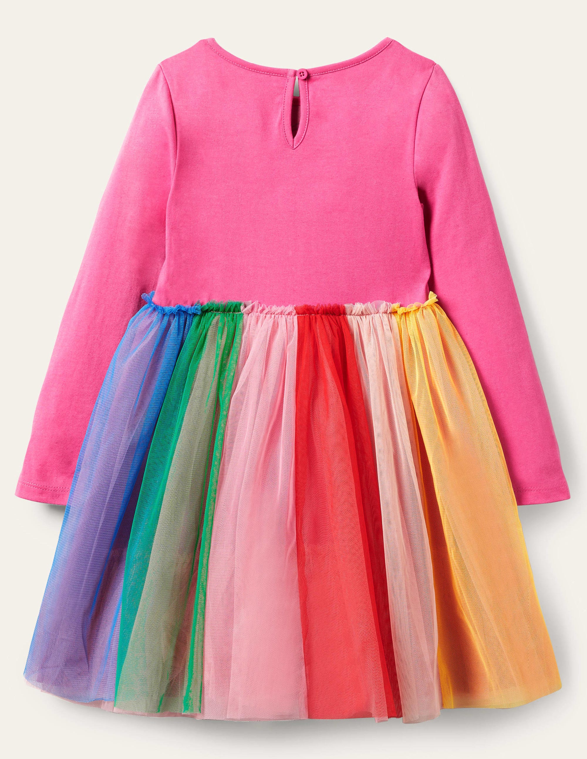 Rainbow Tulle Dress-Tickled Pink Rainbow - Image 2