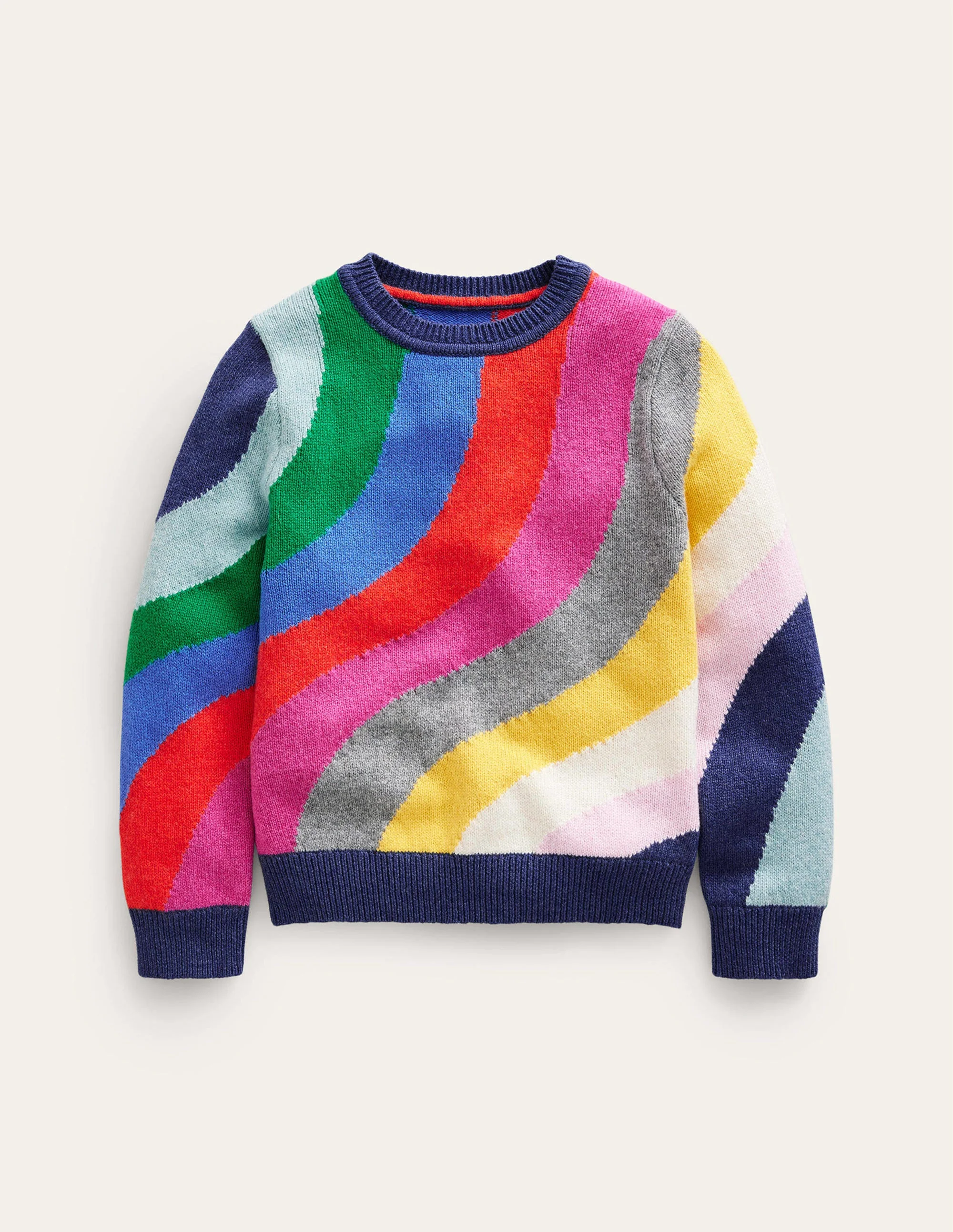 Rainbow Wave Sweater-Multi