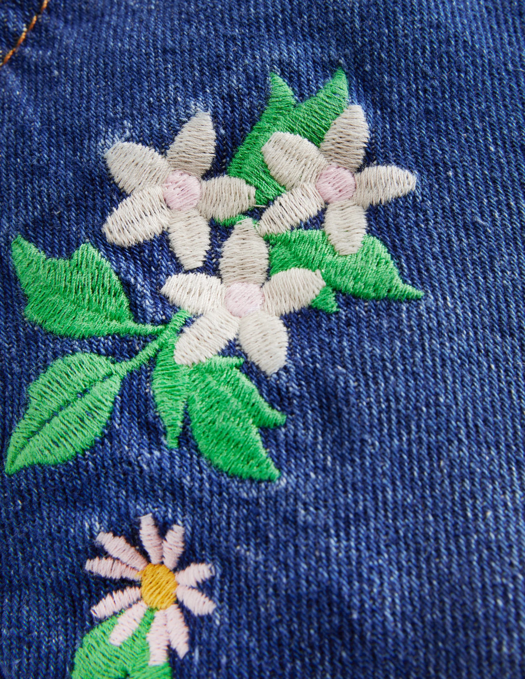 Relaxed Straight Jean-Mid Denim Embroidery - Image 3