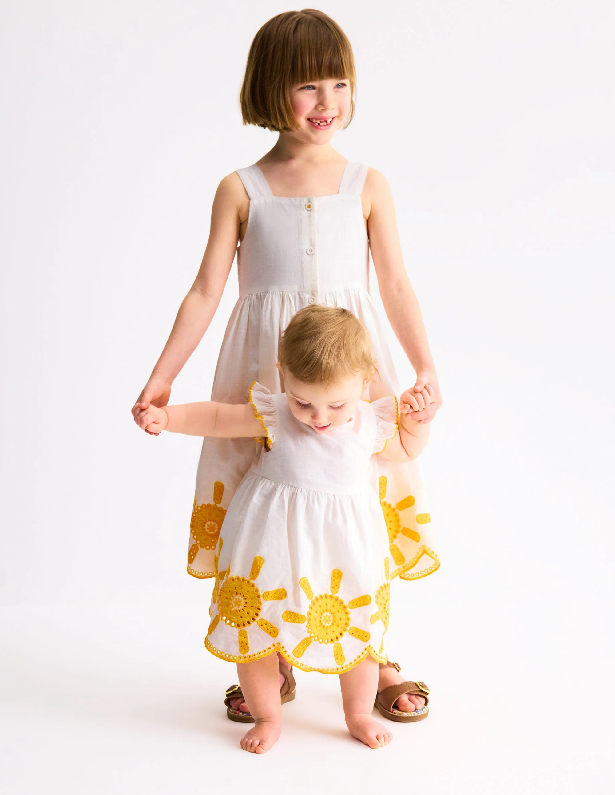 Remy Button Through Dress-Ivory Sunshine - Image 5