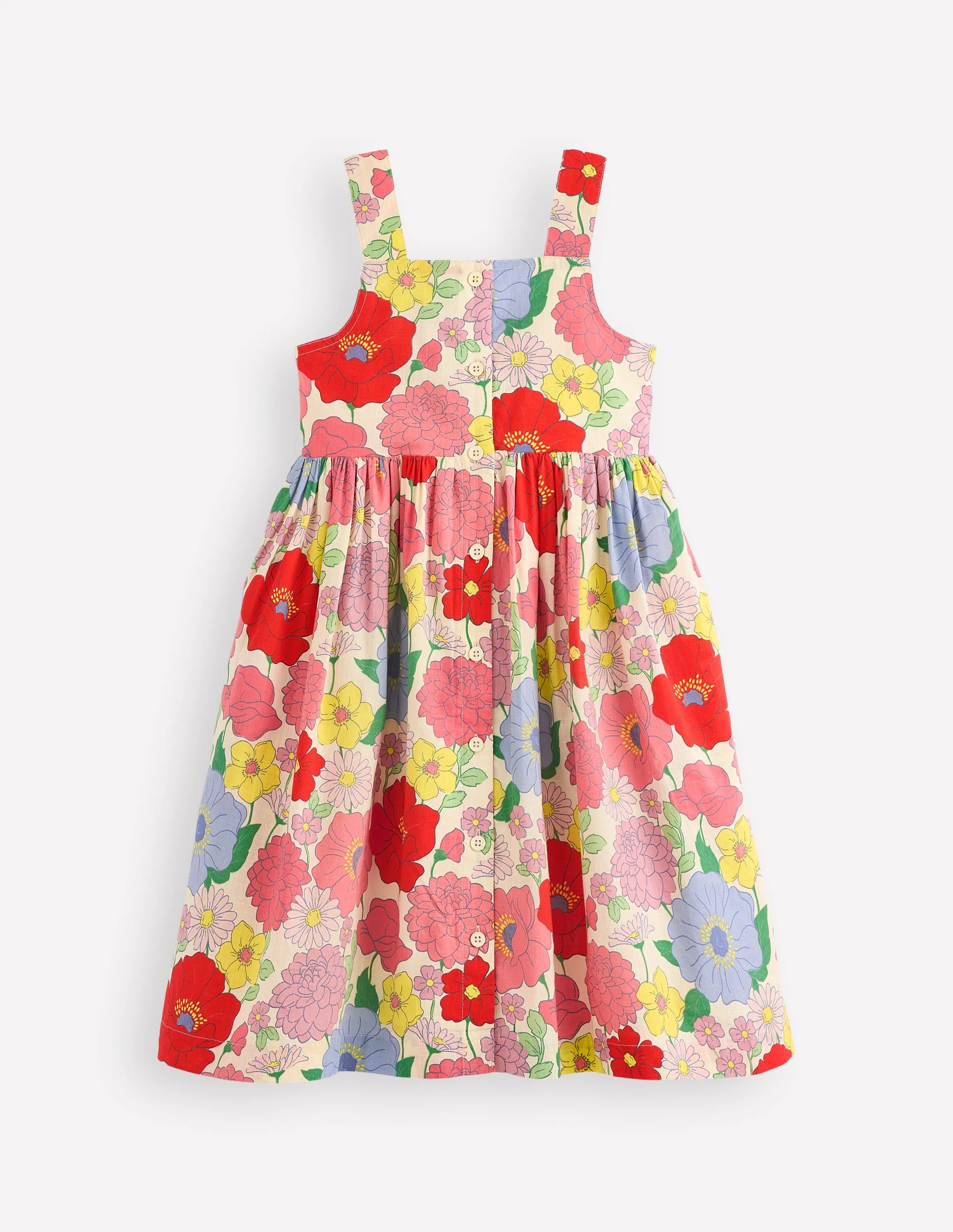 Remy Button Through Dress-Multi Summer Garden - Image 5