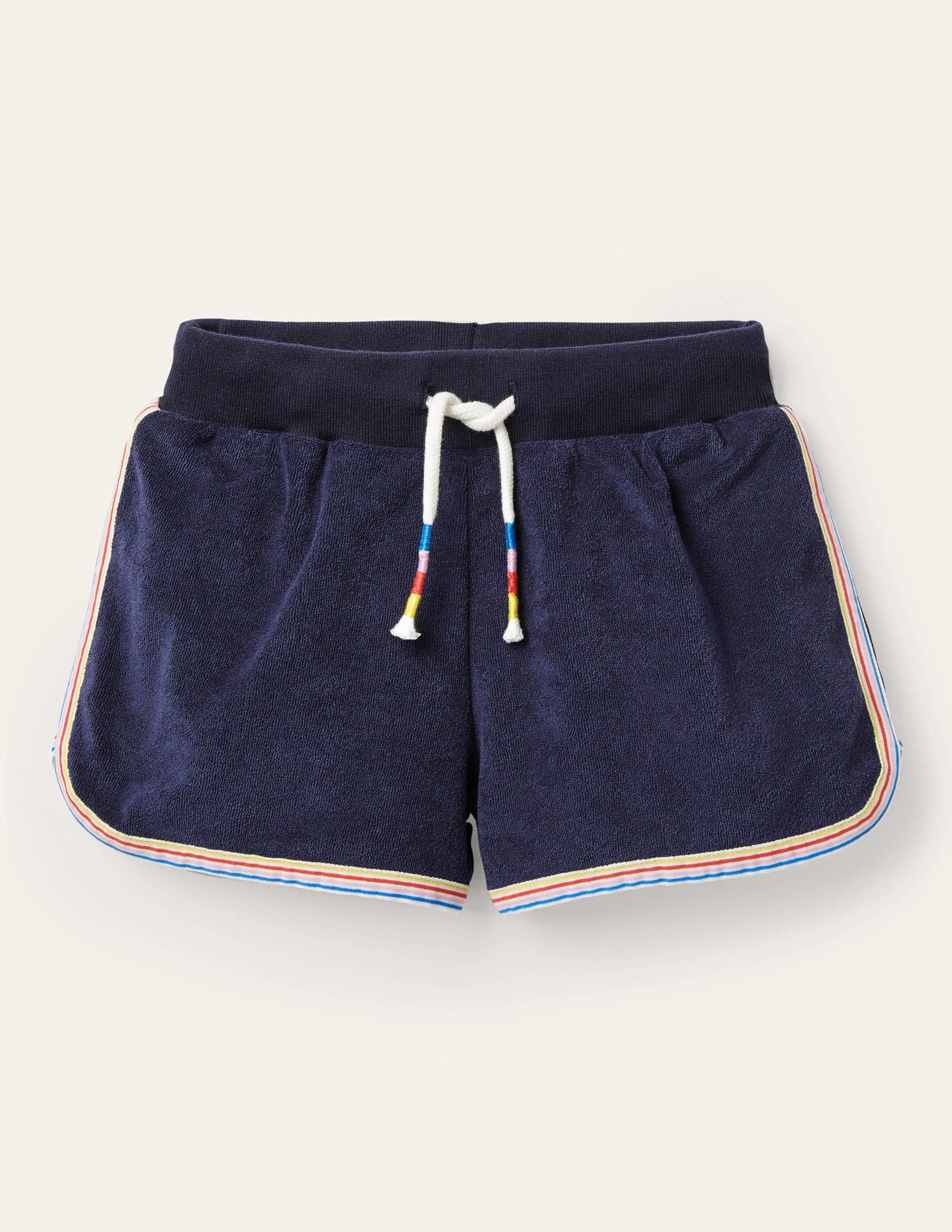 Retro Towelling Shorts-College Navy
