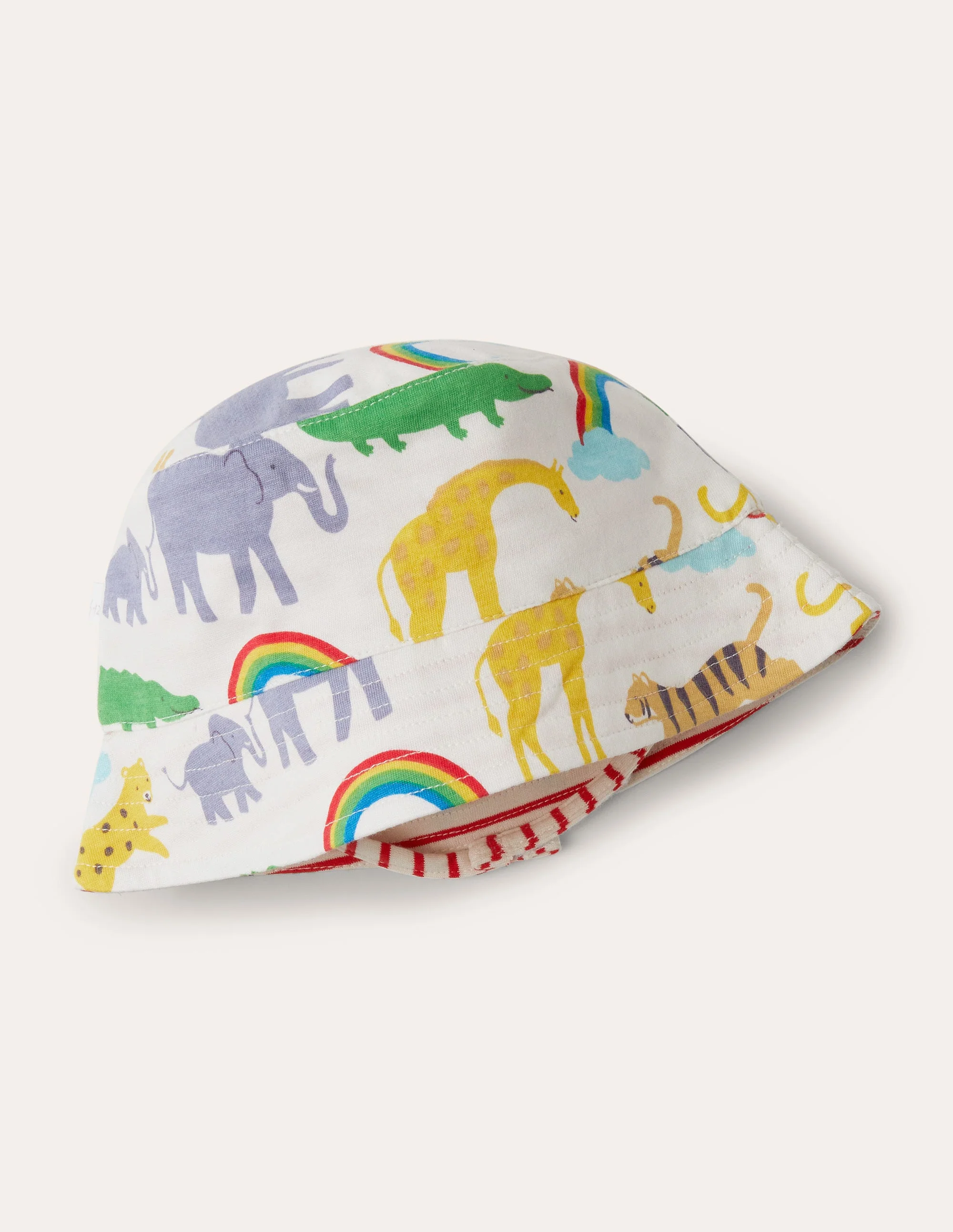 Reversible Bucket Hat-Surfboard Blue Rainbow Jungle