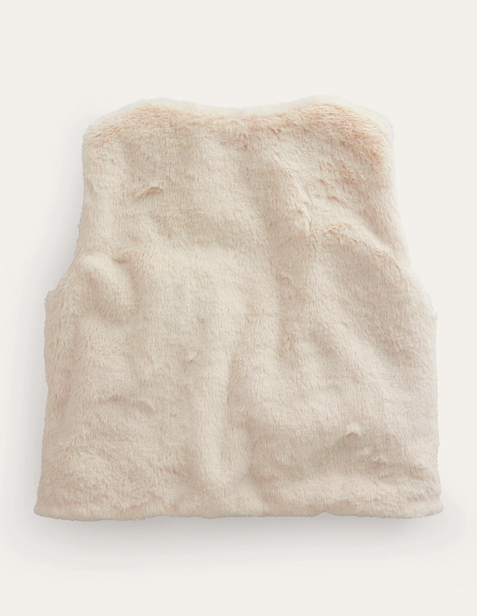 Reversible Faux Fur Vest-Natural Ivory Floral - Image 2