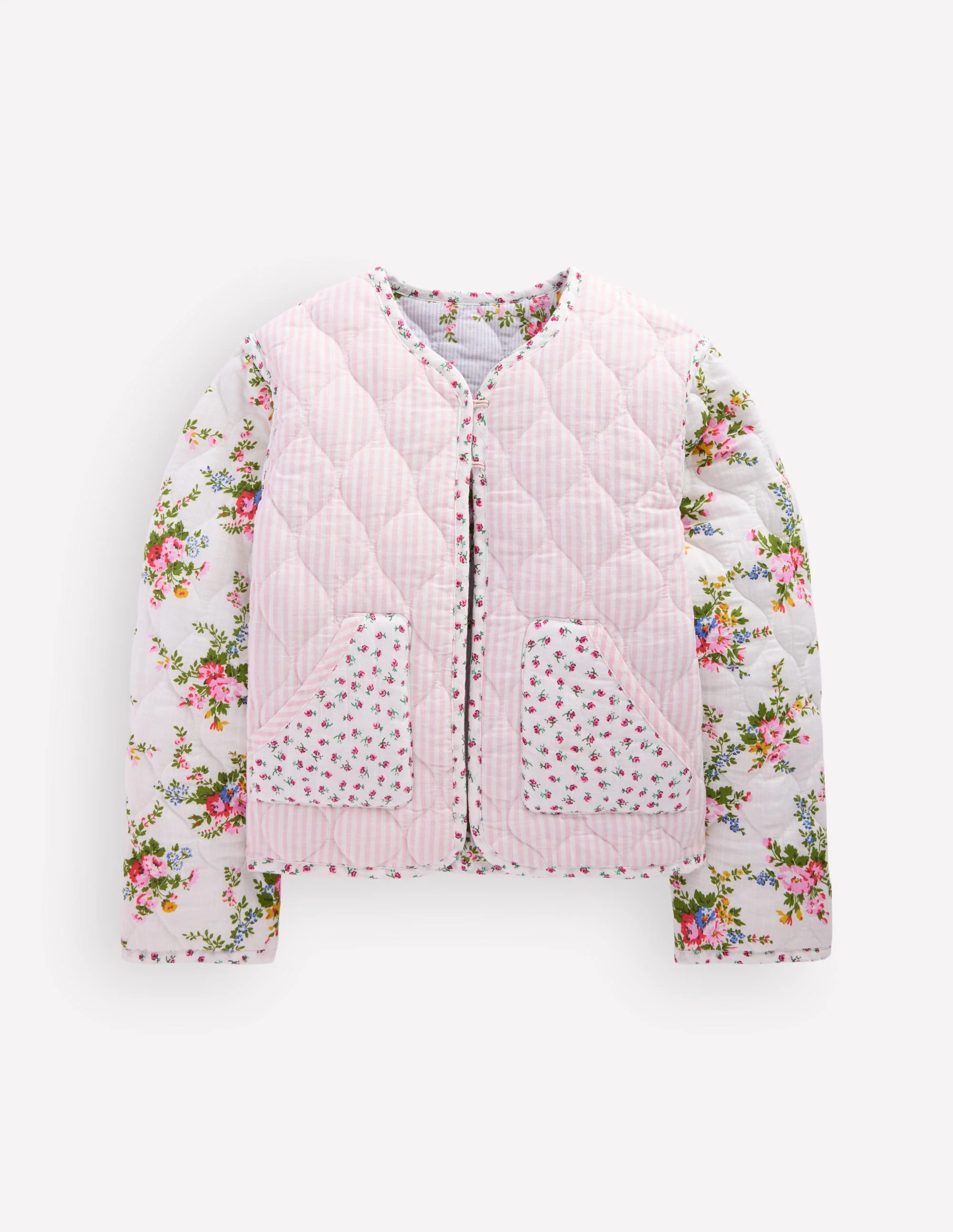 Reversible Quilted Jacket-Floral Hotch Potch - Image 4
