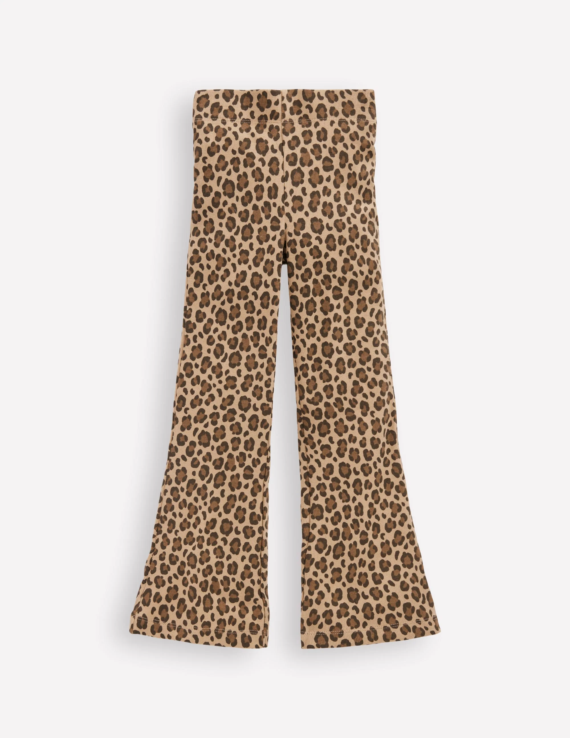 Ribbed Flared Leggings-Leopard - Image 4