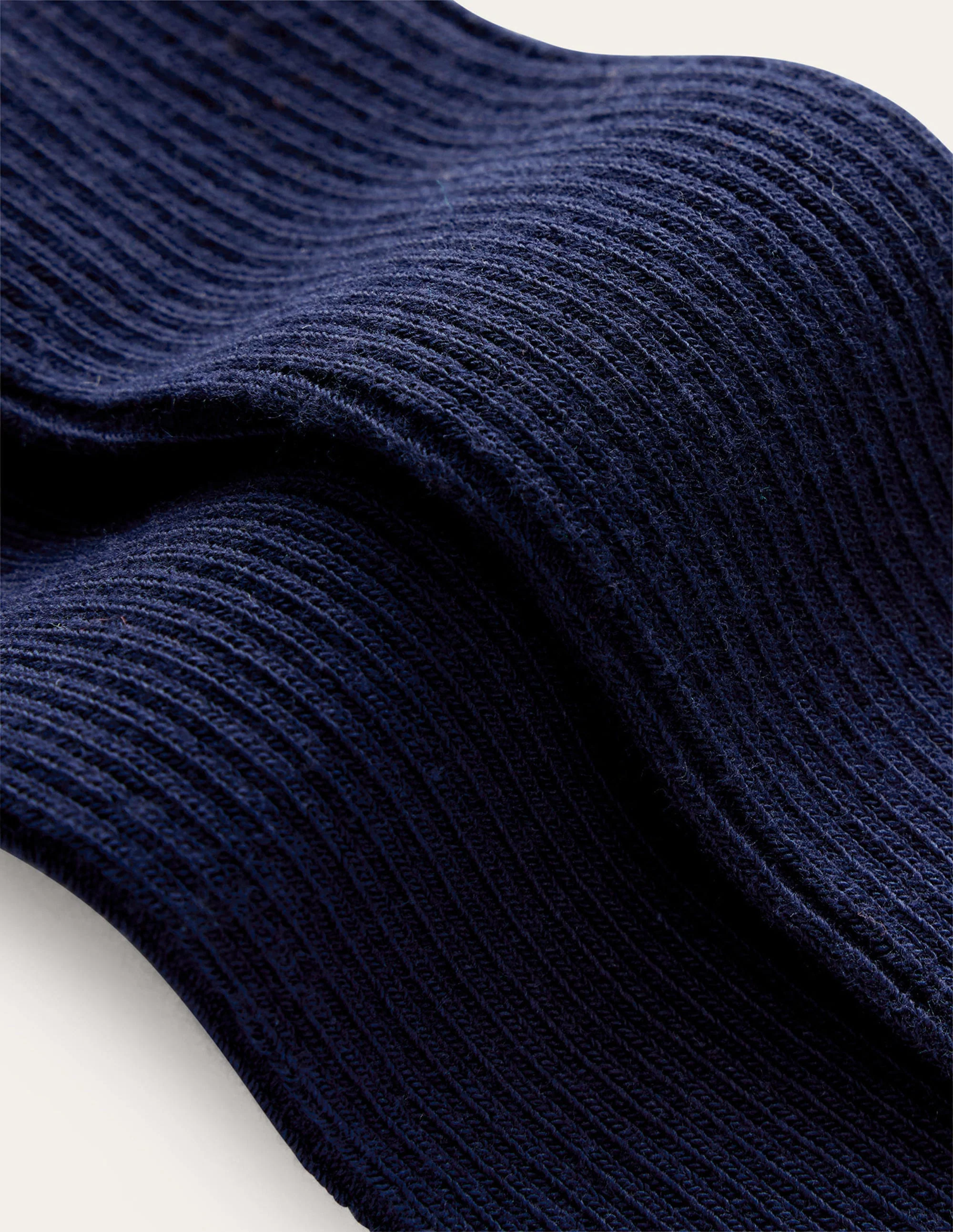 Ribbed Footless Tights-Navy Blue - Image 2