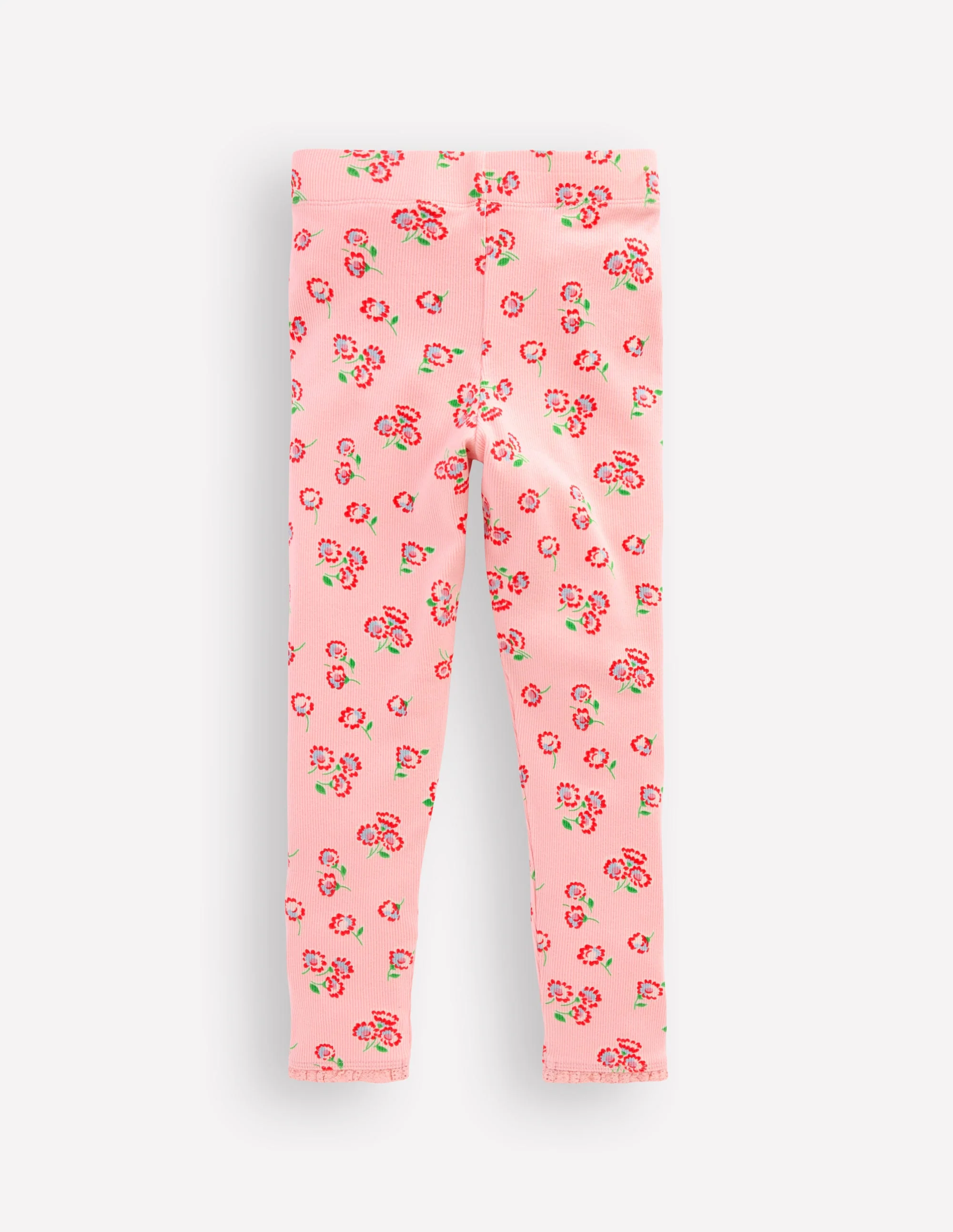 Ribbed Leggings-Chalk Pink Daisy - Image 2