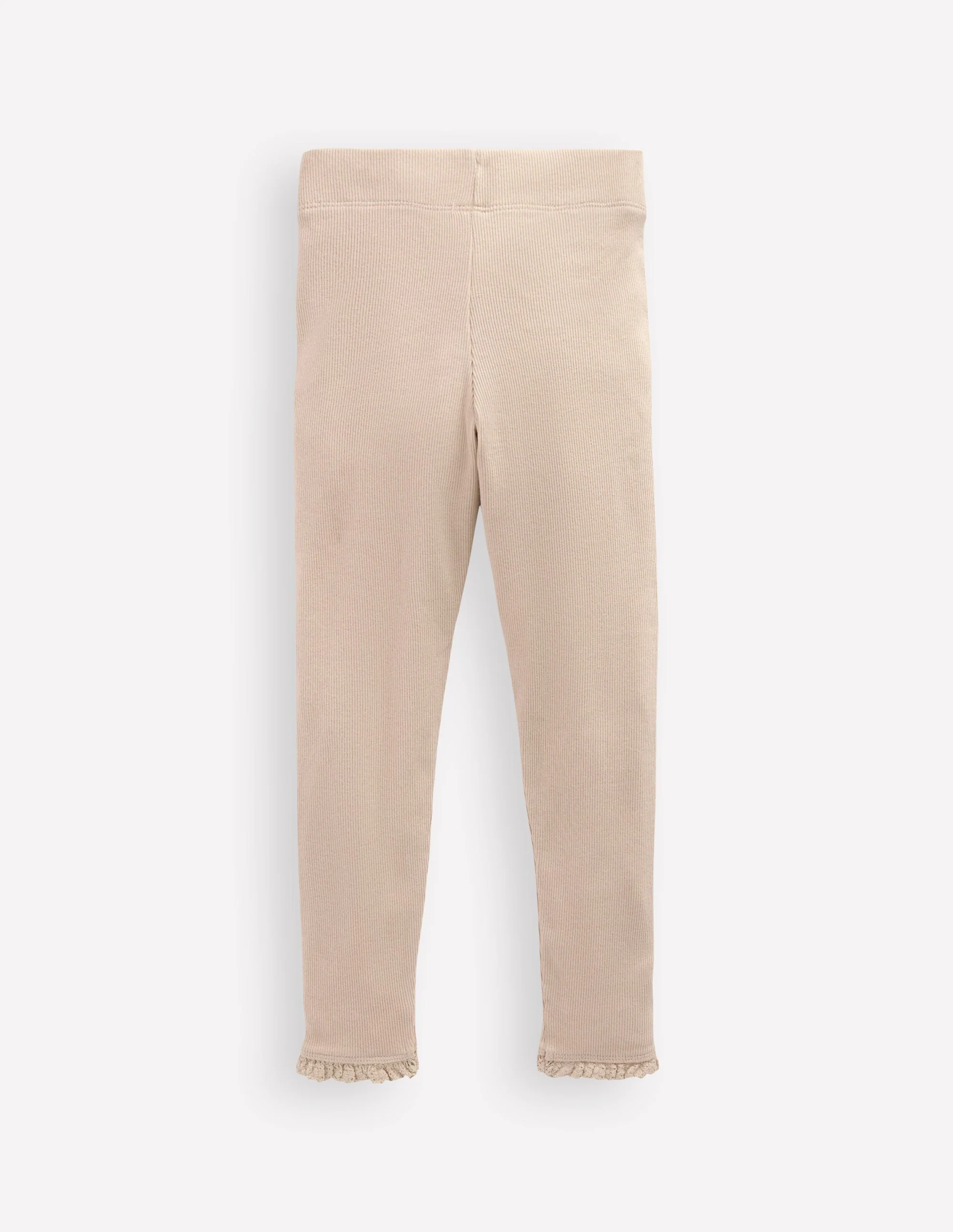 Ribbed Leggings-Oatmeal Marl - Image 2