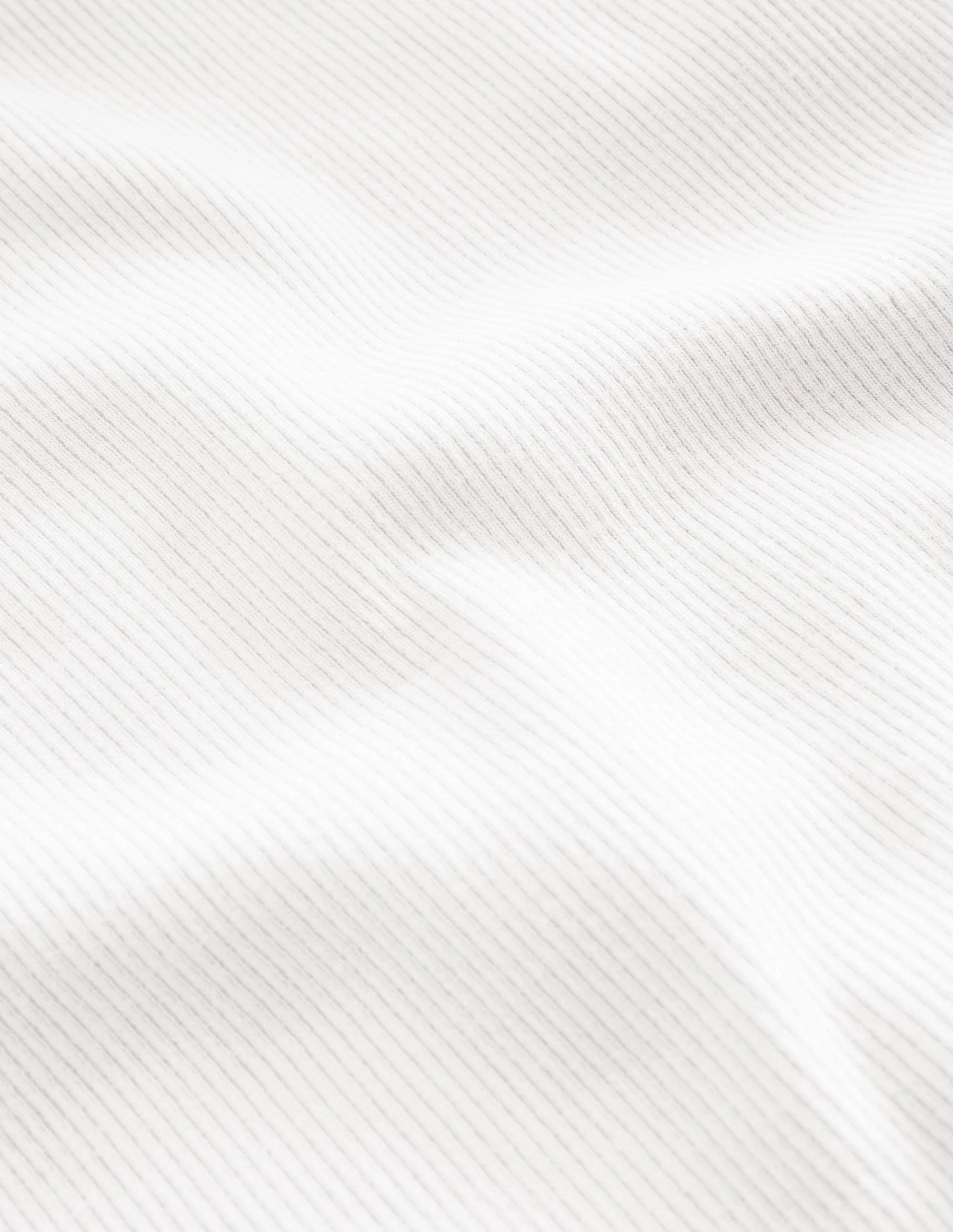 Ribbed Long Sleeve T-Shirt-White - Image 3