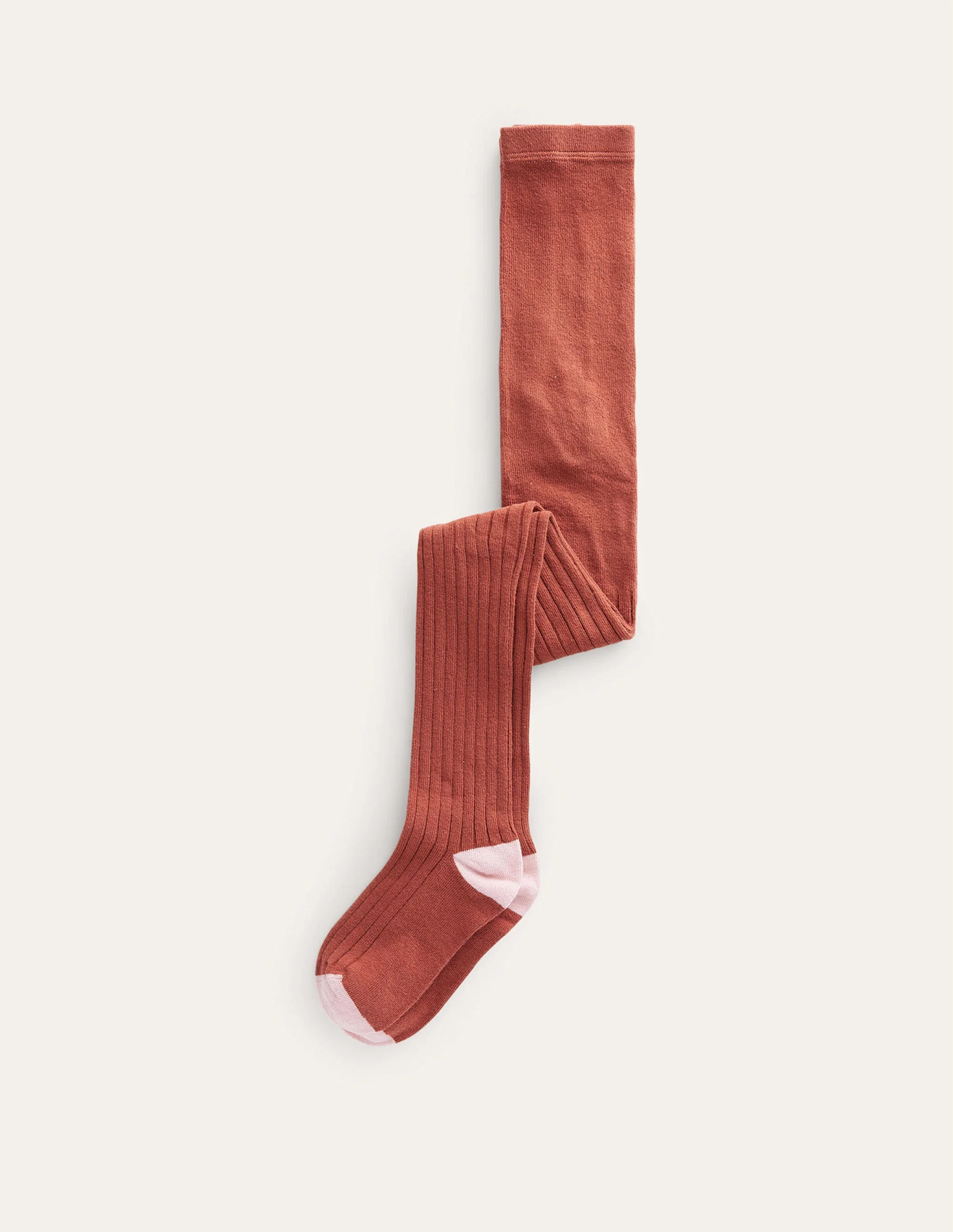 Ribbed Tights-Chestnut Brown