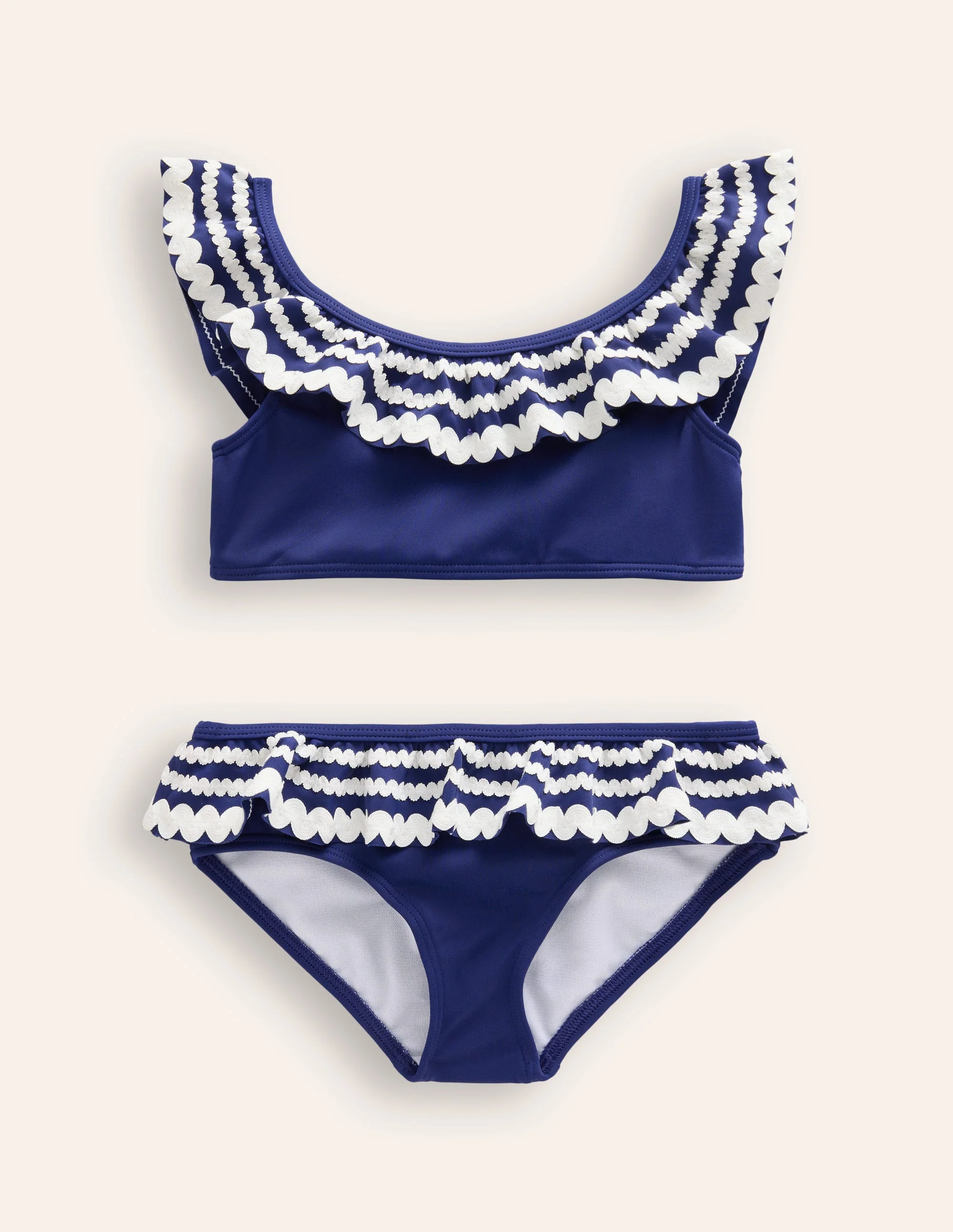 Ric Rac Frilly Bikini-Sapphire Blue