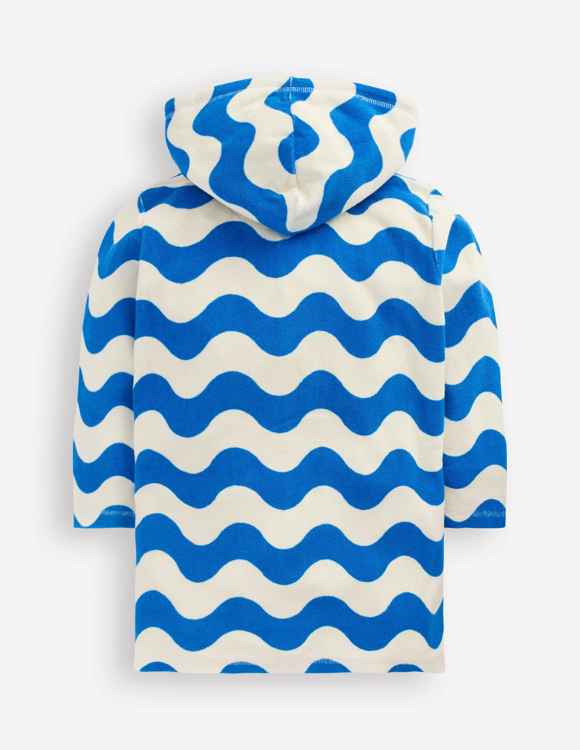 Romie Towelling Zip Throw-On-Blue and Ivory Wave - Image 3