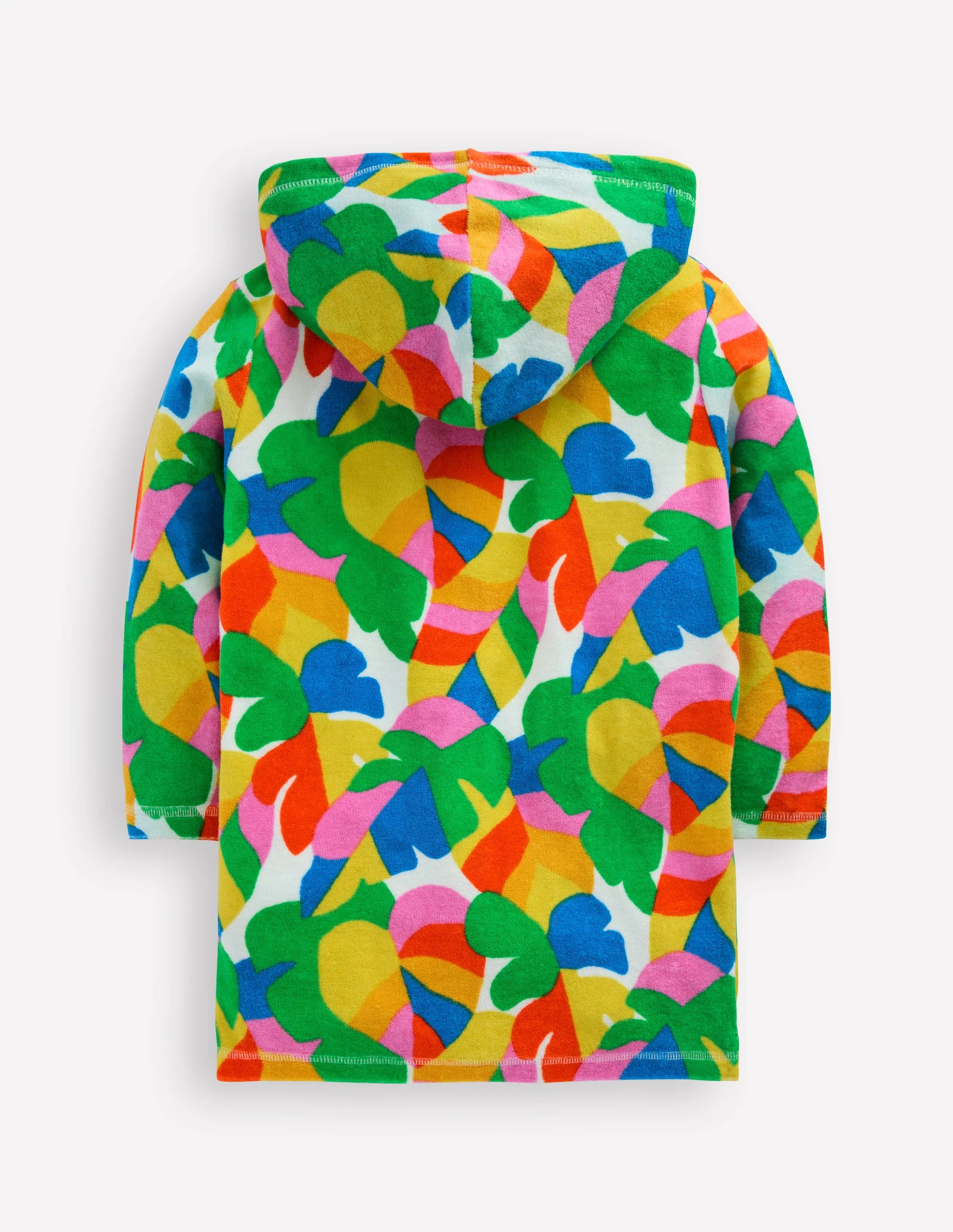 Romie Towelling Zip Throw-On-Multi Abstract Palm - Image 2