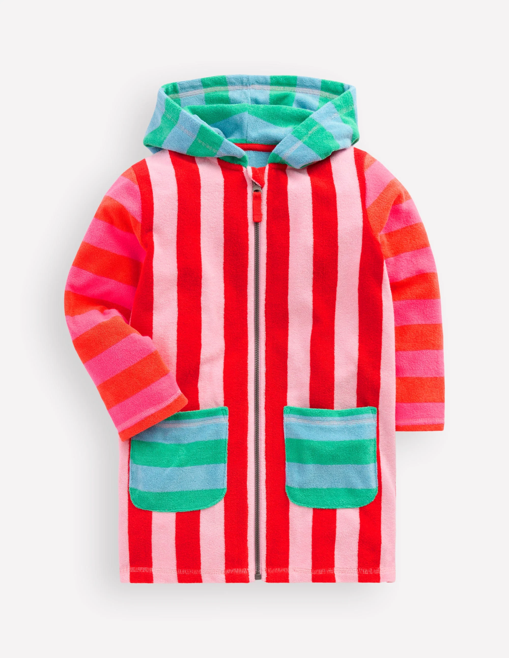 Romie Towelling Zip Throw-On-Multi Stripe - Image 3