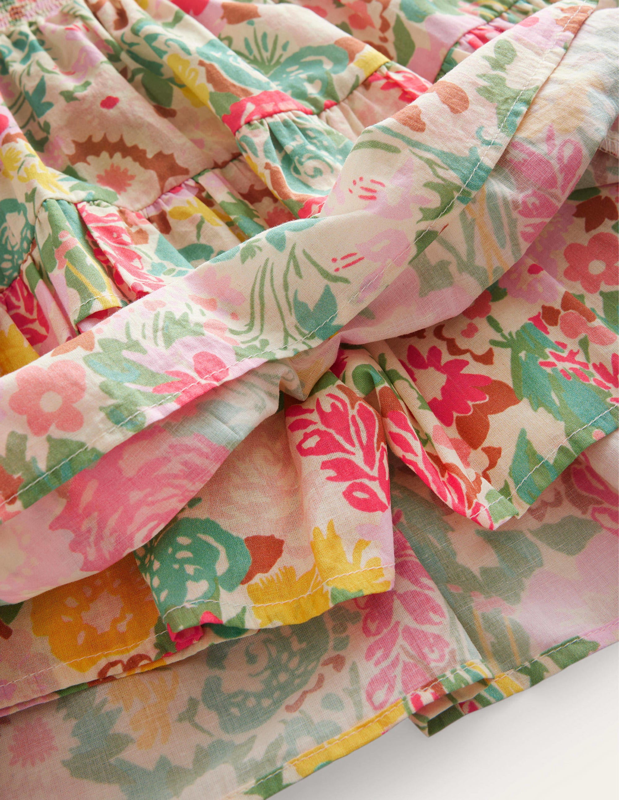 Ruffle Mini Skort-Multi Painterly Floral - Image 3