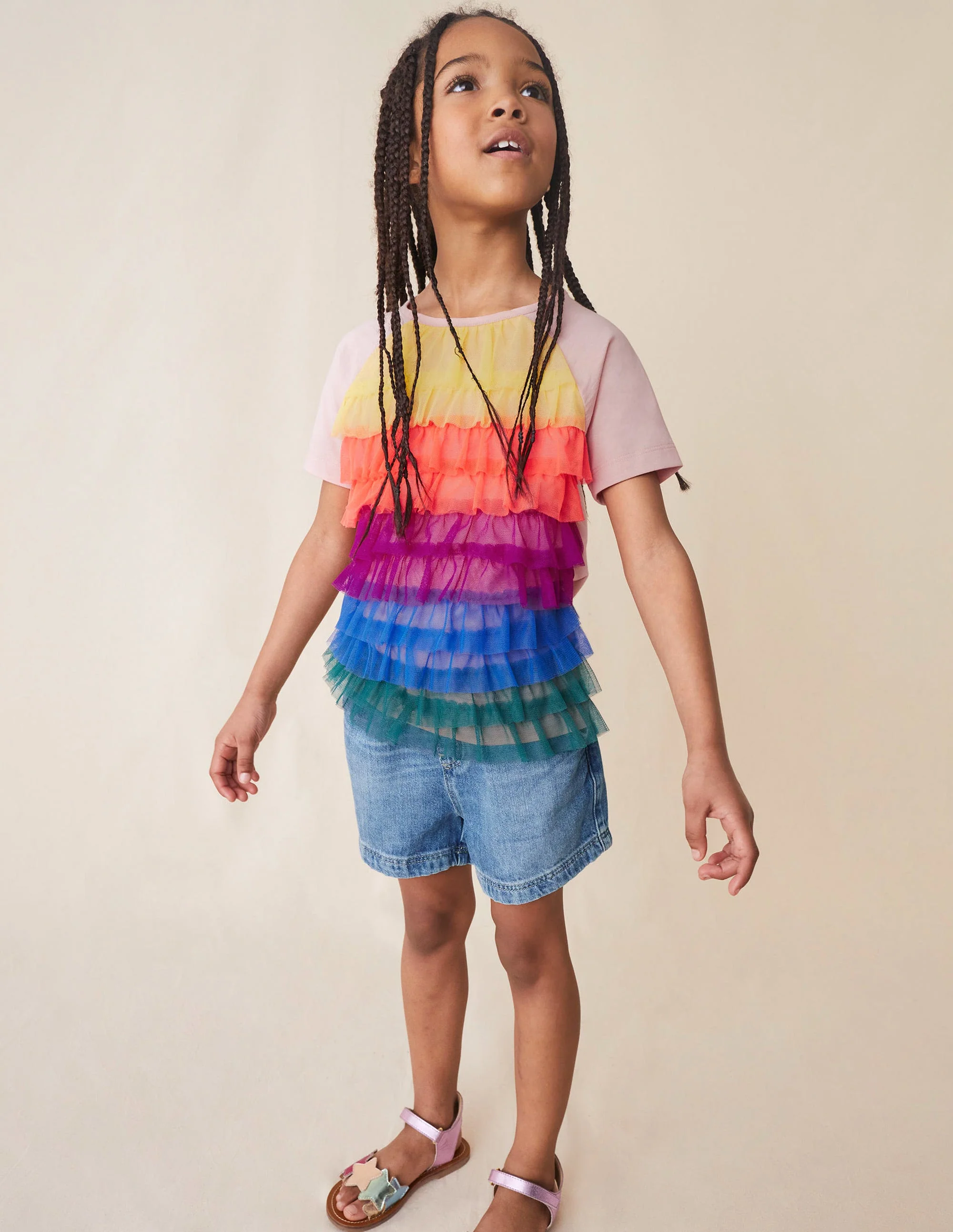 Ruffle Tulle Top-Multi - Image 5