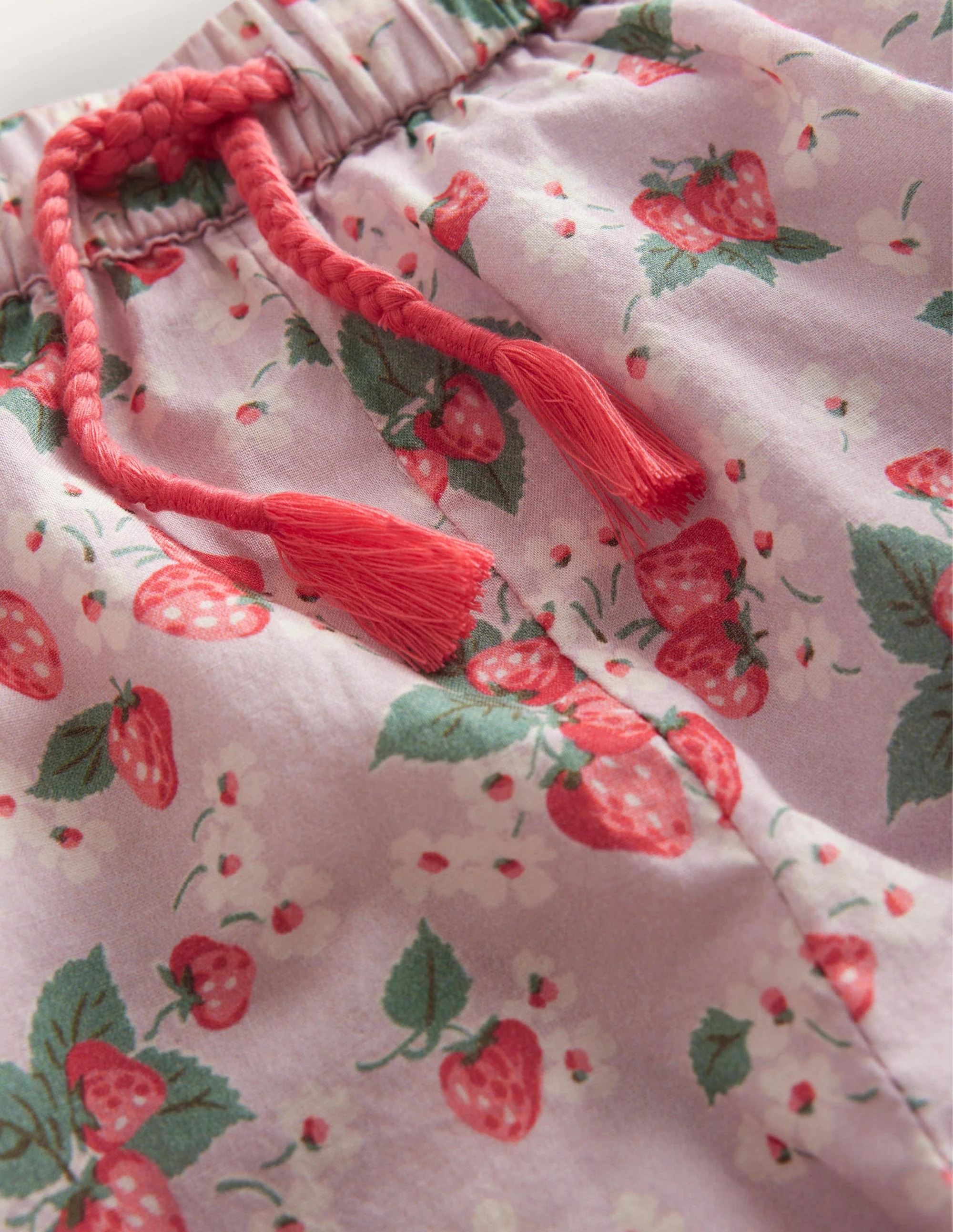 Scalloped-Hem Shorts-French Pink Strawberry - Image 3