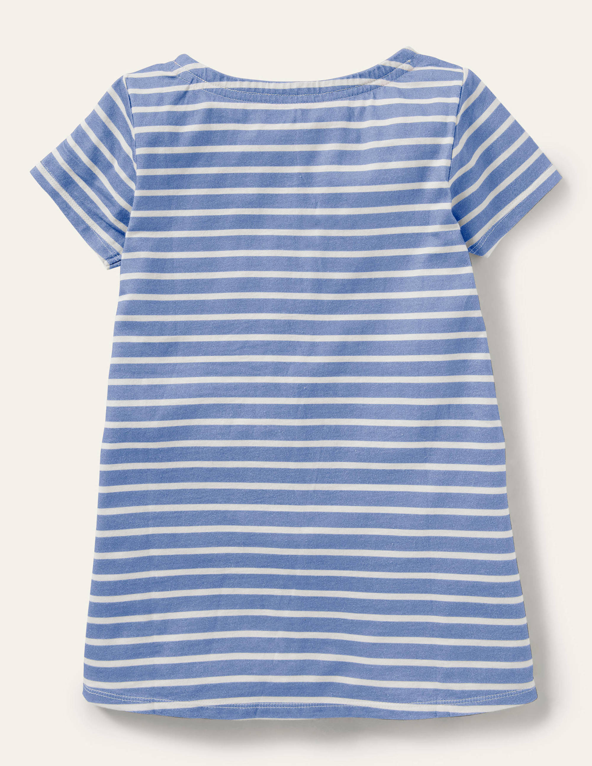 Short Sleeve Appliqué Tunic-Bluebell/ Ivory Unicorn - Image 2