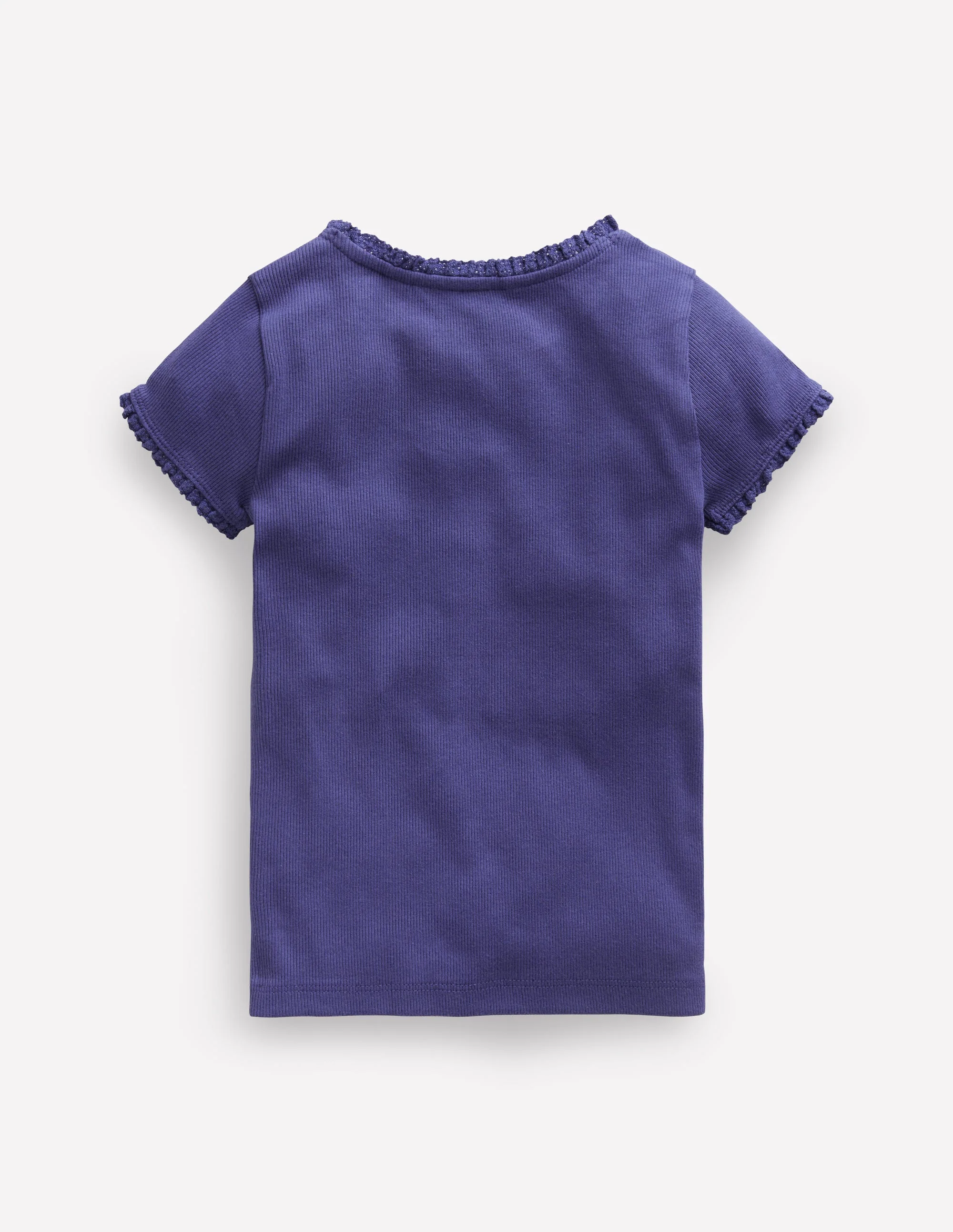 Short Sleeve Ribbed T-shirt-Starboard Blue - Image 2