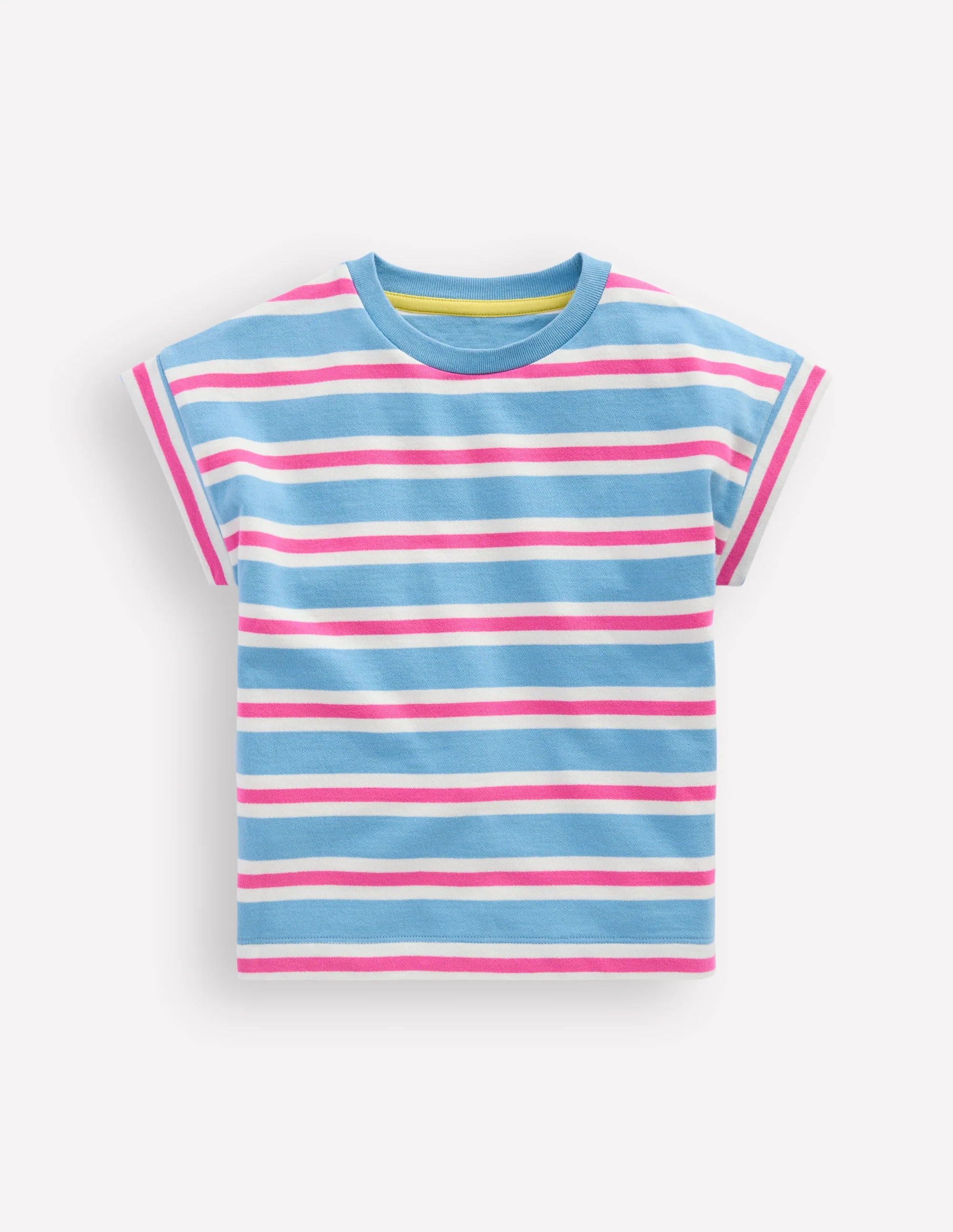 Short Sleeve Sweat Top-Blue Stripe - Image 2