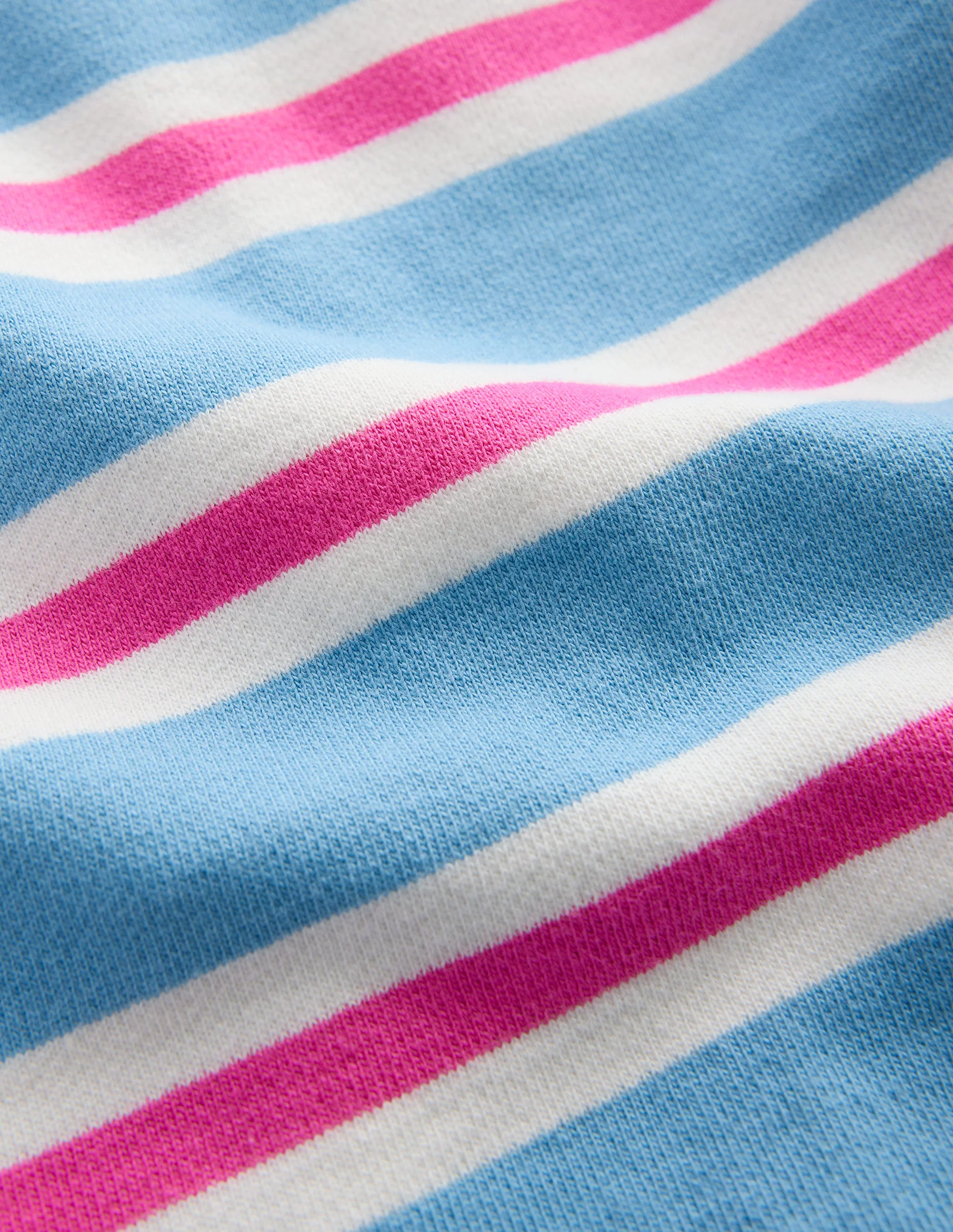 Short Sleeve Sweat Top-Blue Stripe - Image 4