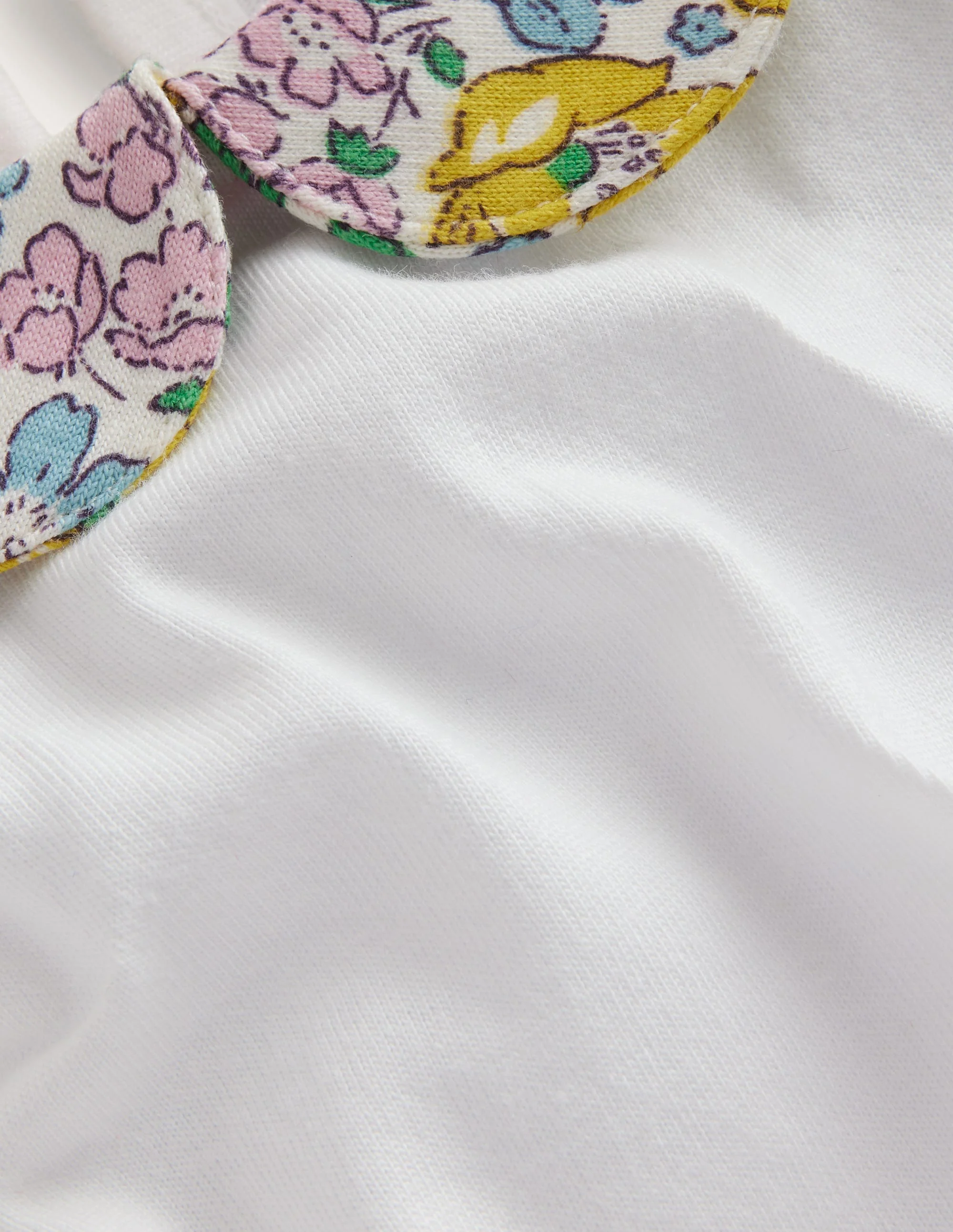 Short-sleeved Collared Top-Ivory Floral - Image 3
