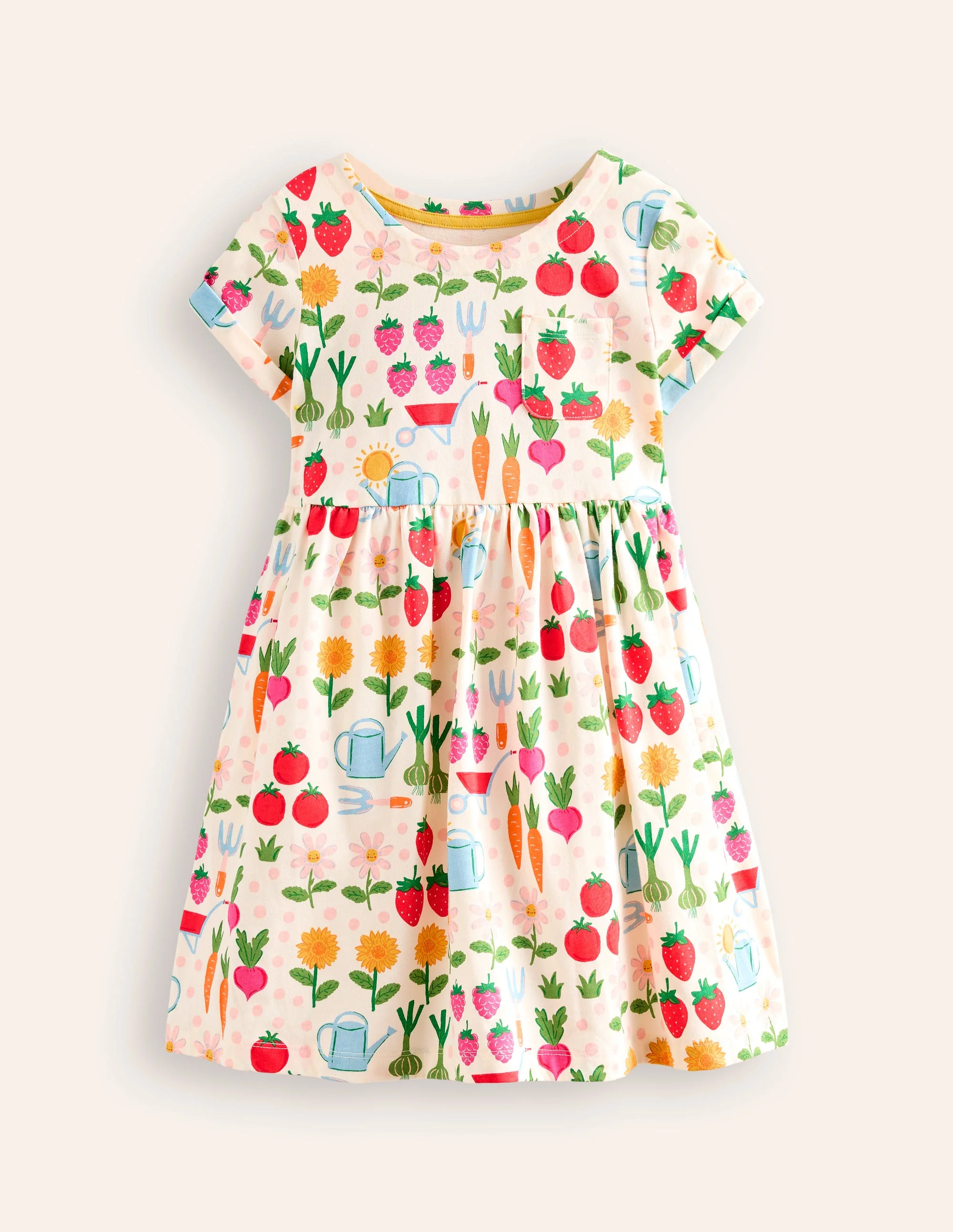 Short-sleeved Fun Jersey Dress-Multi Grow Your Own